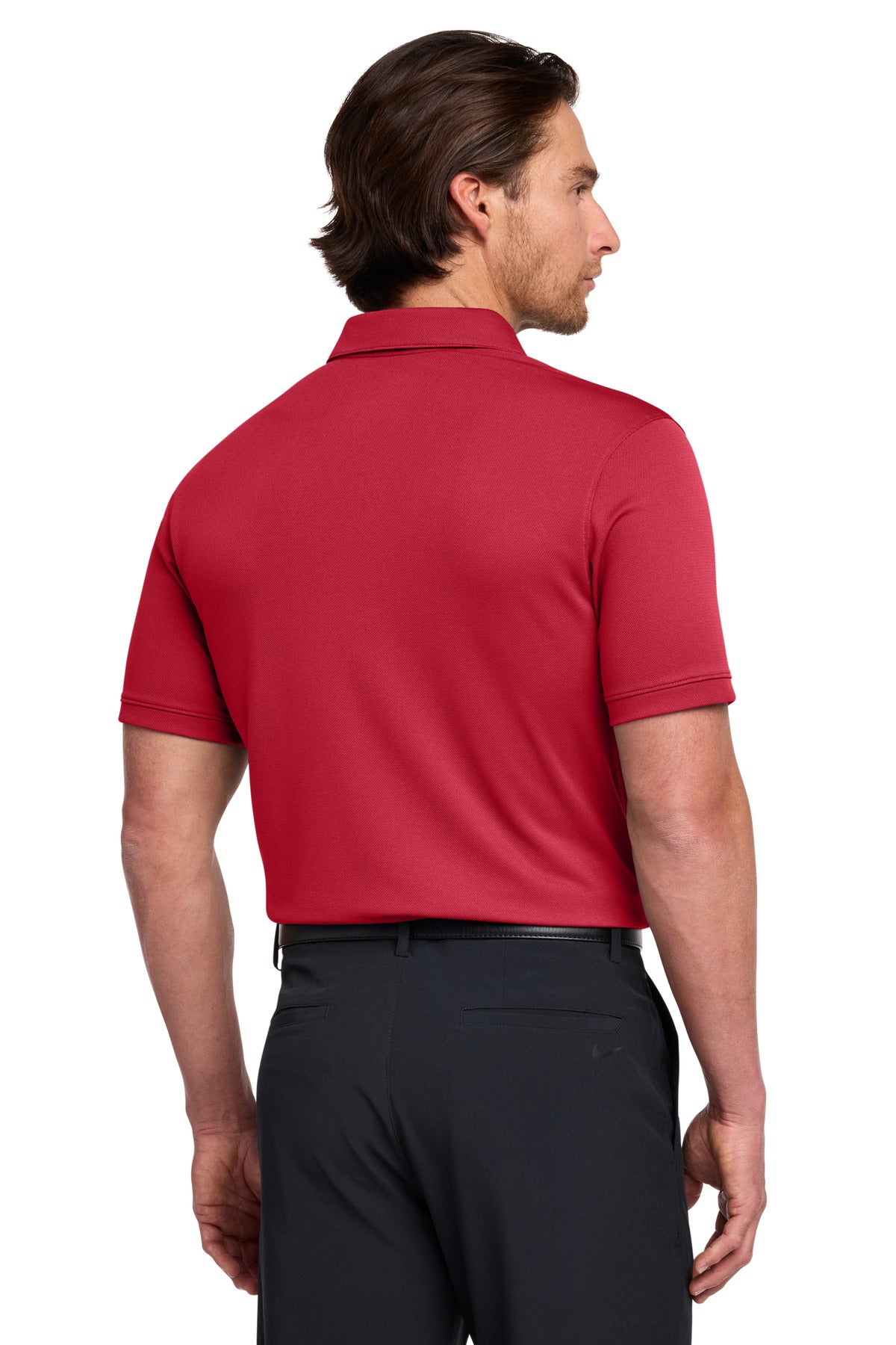 Nike Dri-FIT Solid Icon Pique Modern Fit Polo. 746099 - Gym Red - back