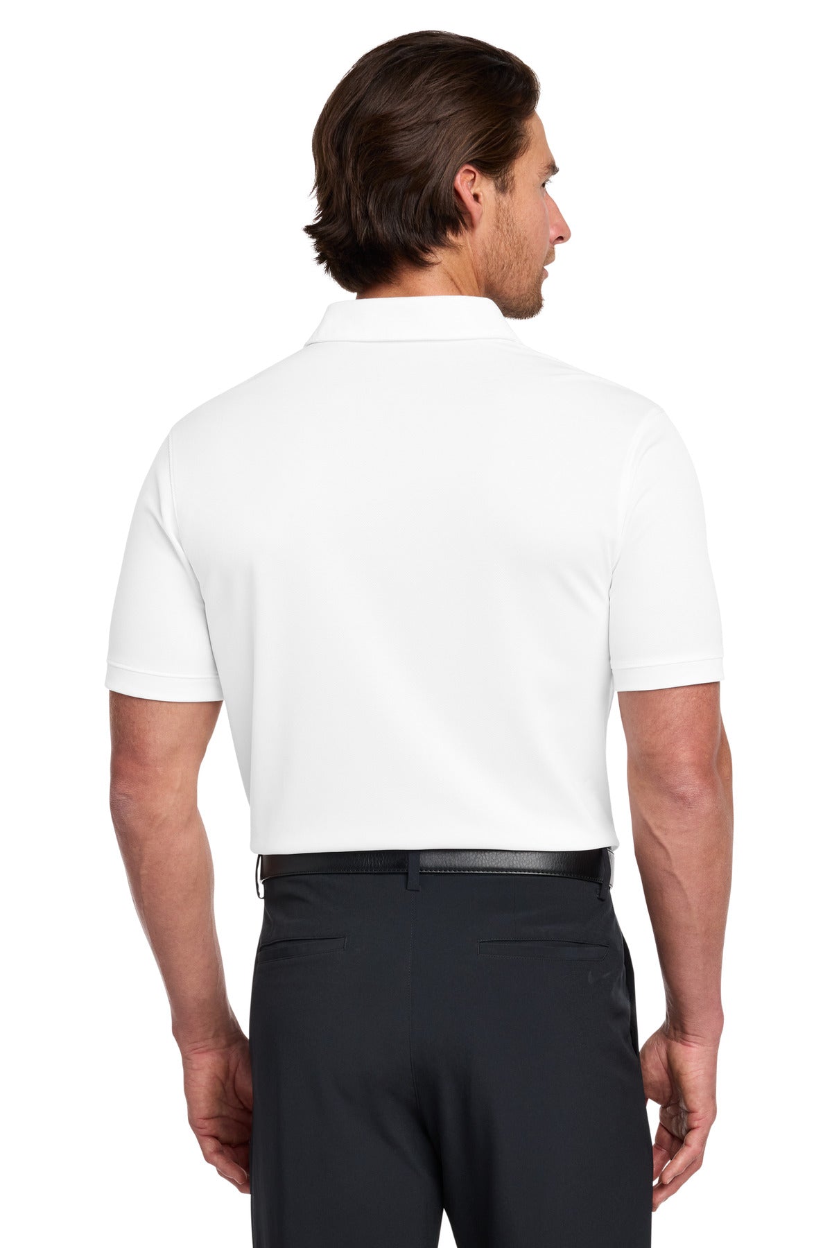 Nike Dri-FIT Solid Icon Pique Modern Fit Polo. 746099 - White - back