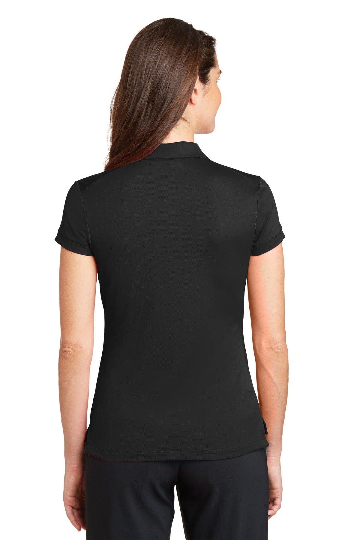 Nike Women's Dri-FIT Solid Icon Pique Modern Fit Polo. 746100 - Black - back