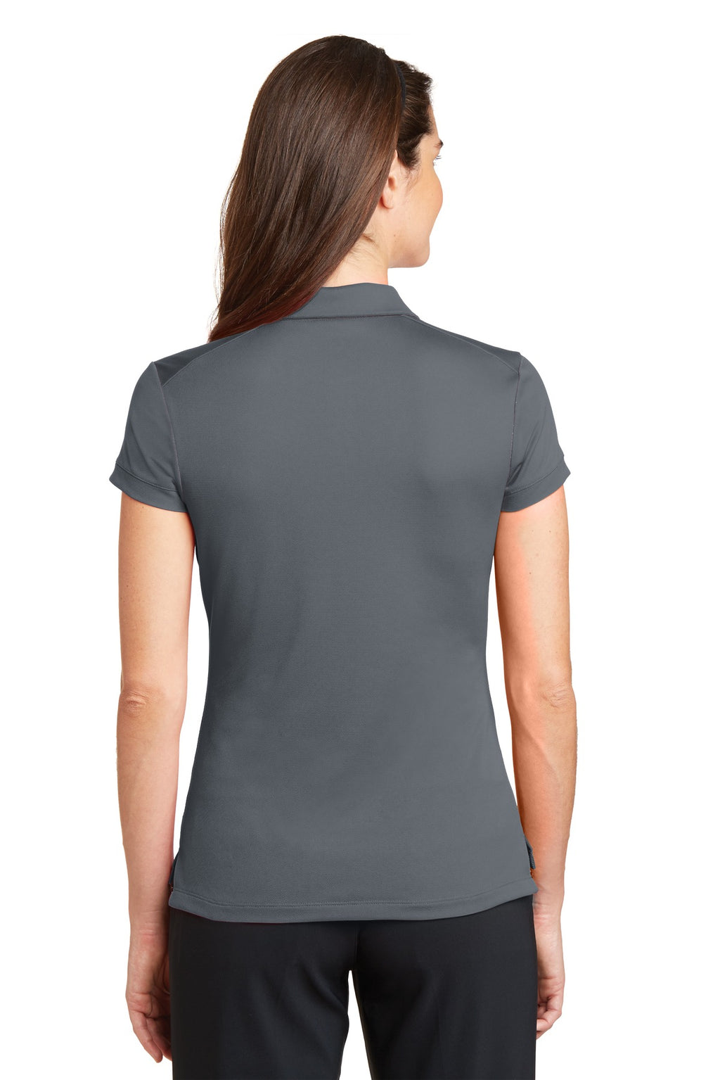Nike Women's Dri-FIT Solid Icon Pique Modern Fit Polo. 746100 - Dark Grey - back