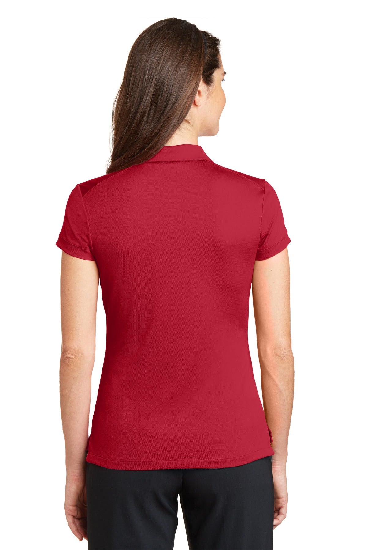 Nike Women's Dri-FIT Solid Icon Pique Modern Fit Polo. 746100 - Gym Red - back