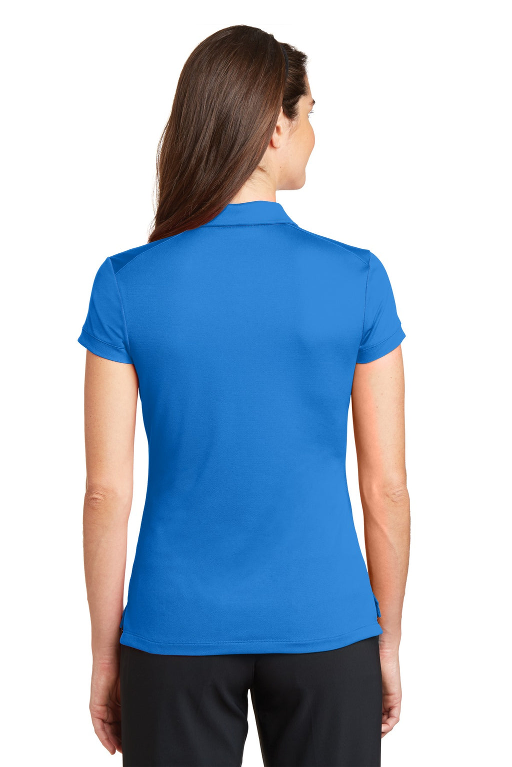 Nike Women's Dri-FIT Solid Icon Pique Modern Fit Polo. 746100 - Light Photo Blue - back