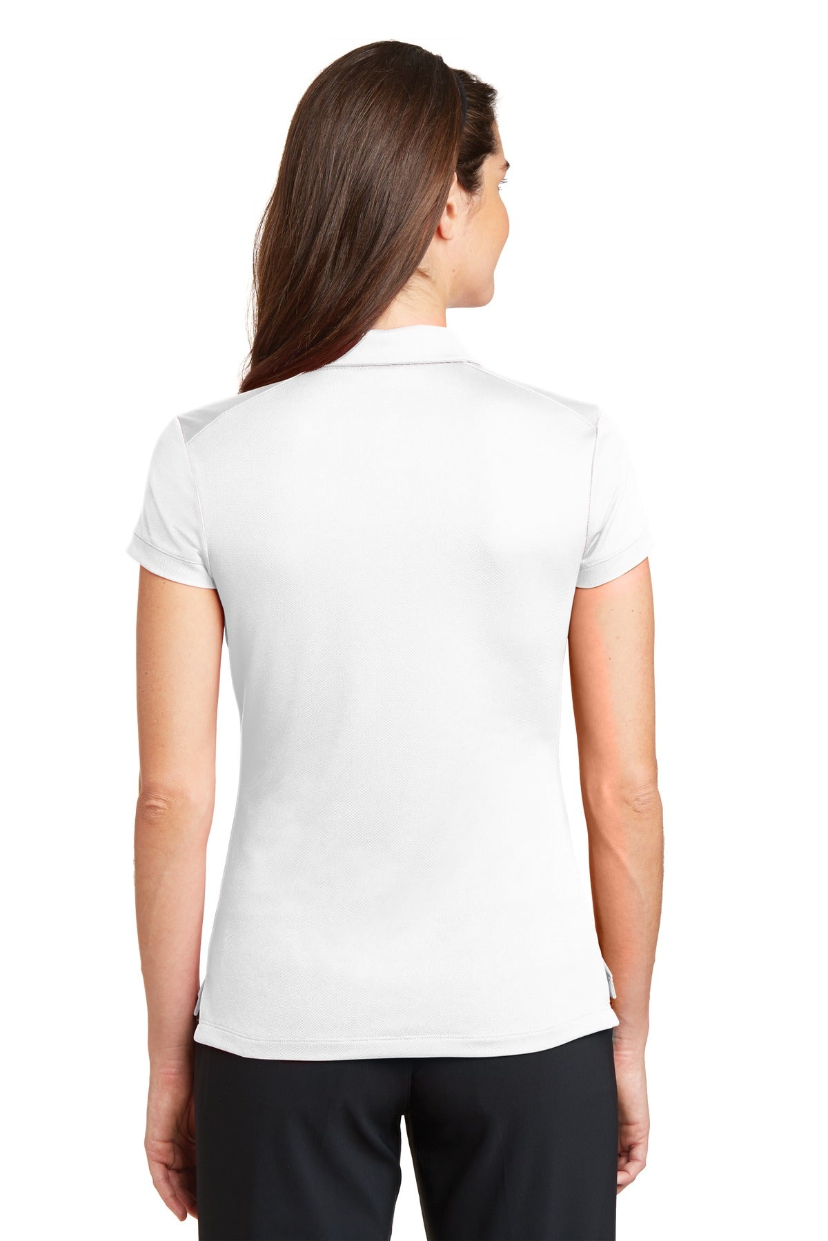 Nike Women's Dri-FIT Solid Icon Pique Modern Fit Polo. 746100 - White - back