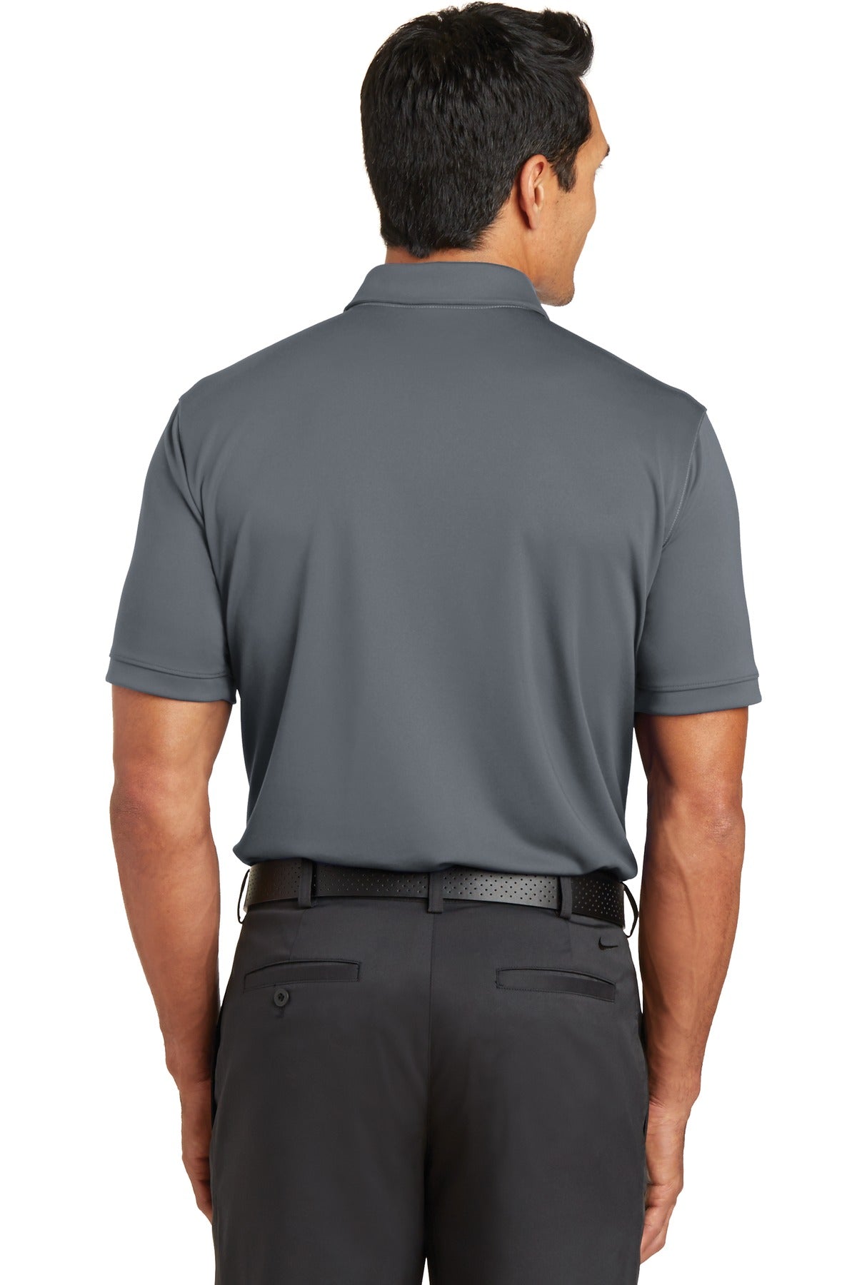 DISCONTINUED Nike Dri-FIT Colorblock Icon Modern Fit Polo. 746101 - Chartreuse/ Dark Grey - back