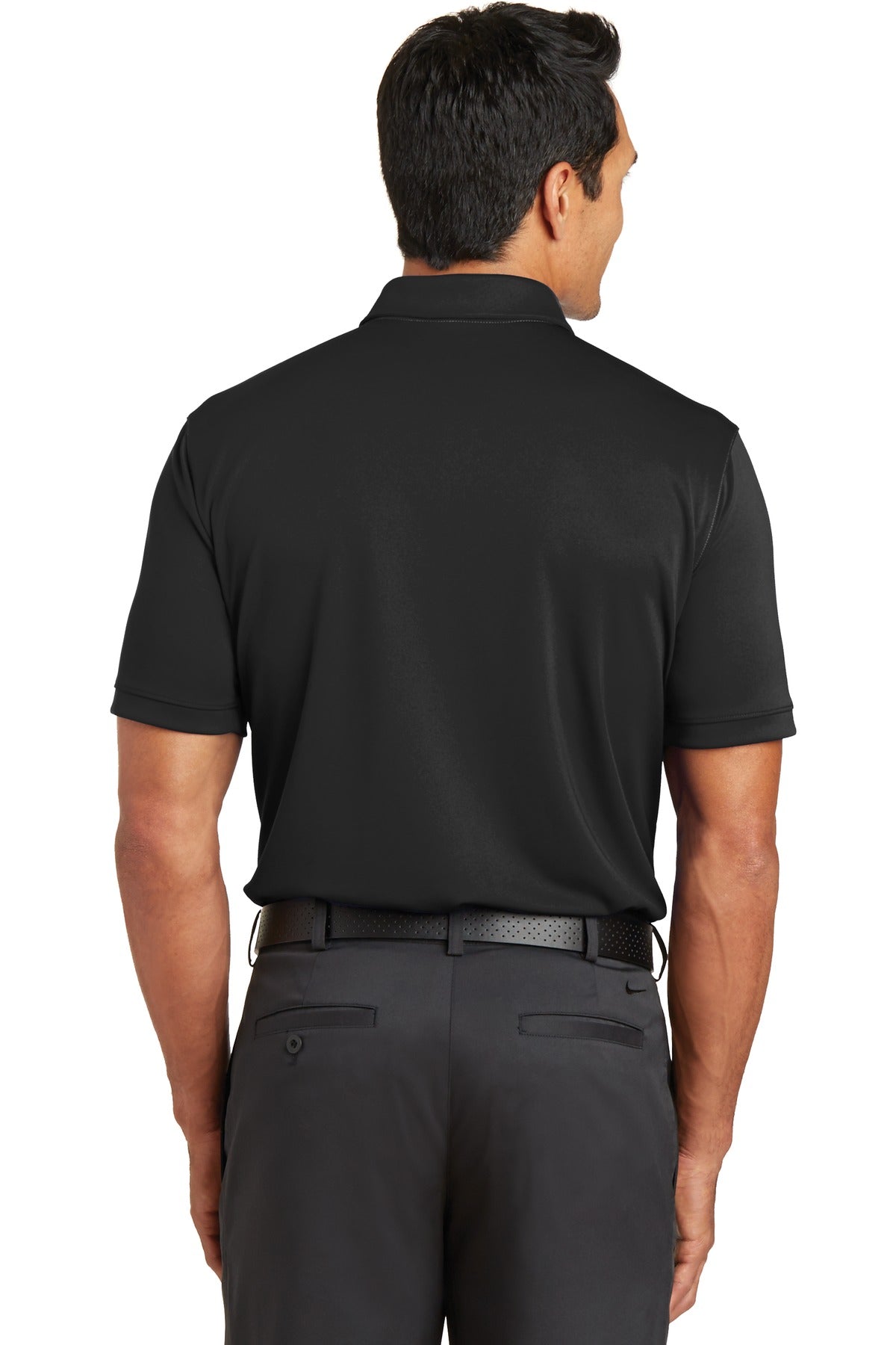 DISCONTINUED Nike Dri-FIT Colorblock Icon Modern Fit Polo. 746101 - Dark Grey/ Black - back