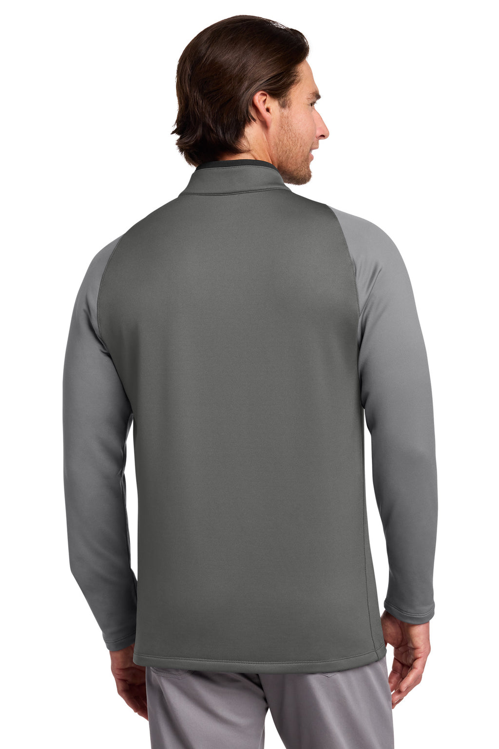 Nike Dri-FIT Stretch 1/2-Zip Cover-Up. 779795 - Dark Grey/ Cool Grey/ Volt - back
