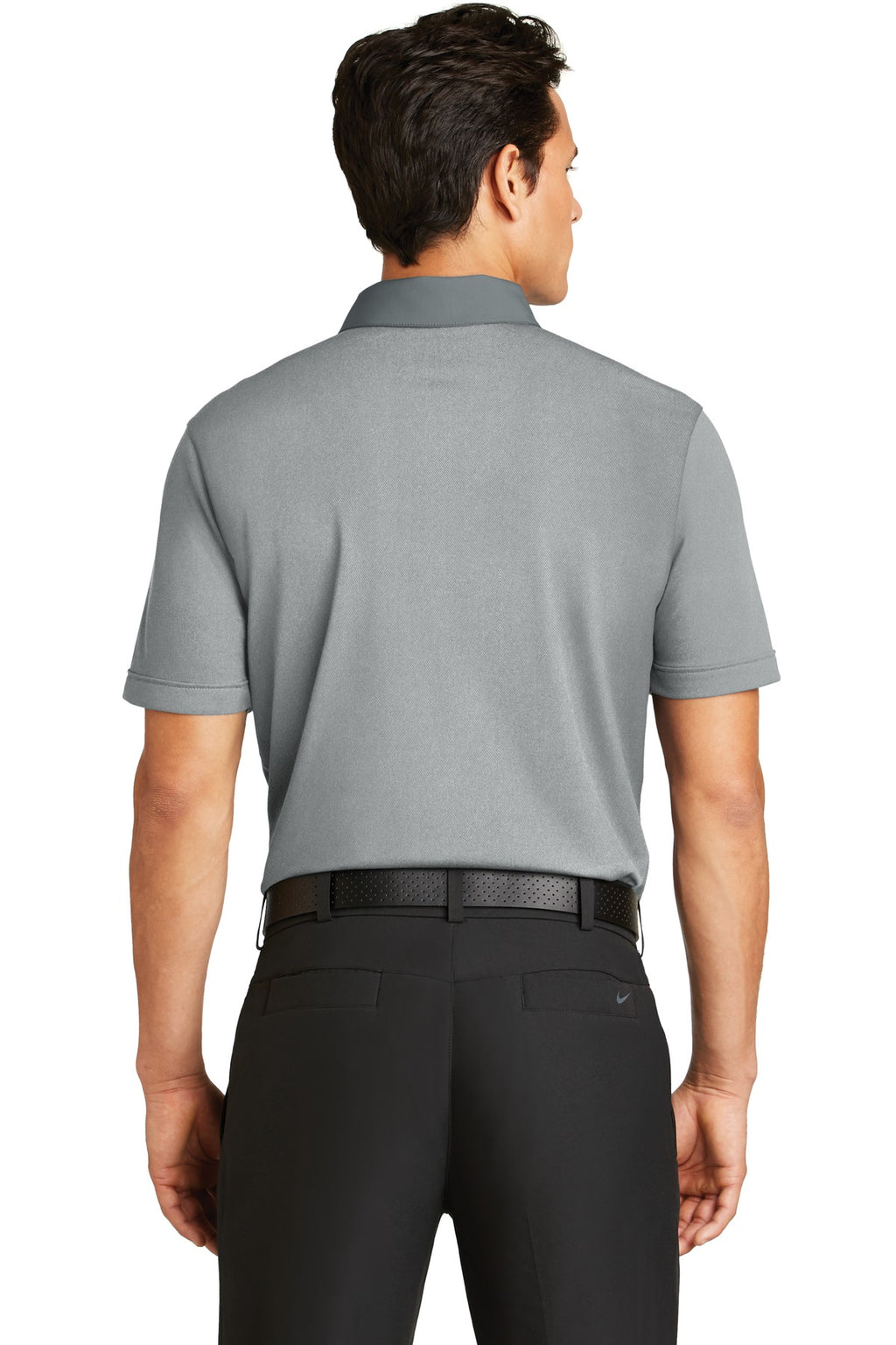 DISCONTINUED Nike Dri-FIT Heather Pique Modern Fit Polo. 779798 - Grey Heather - back