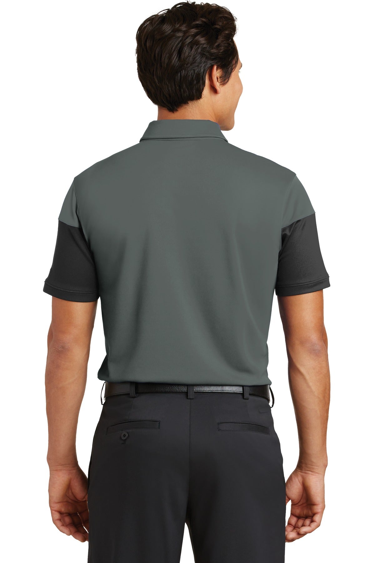DISCONTINUED Nike Dri-FIT Sleeve Colorblock Modern Fit Polo. 779802 - Anthracite/ Black - back