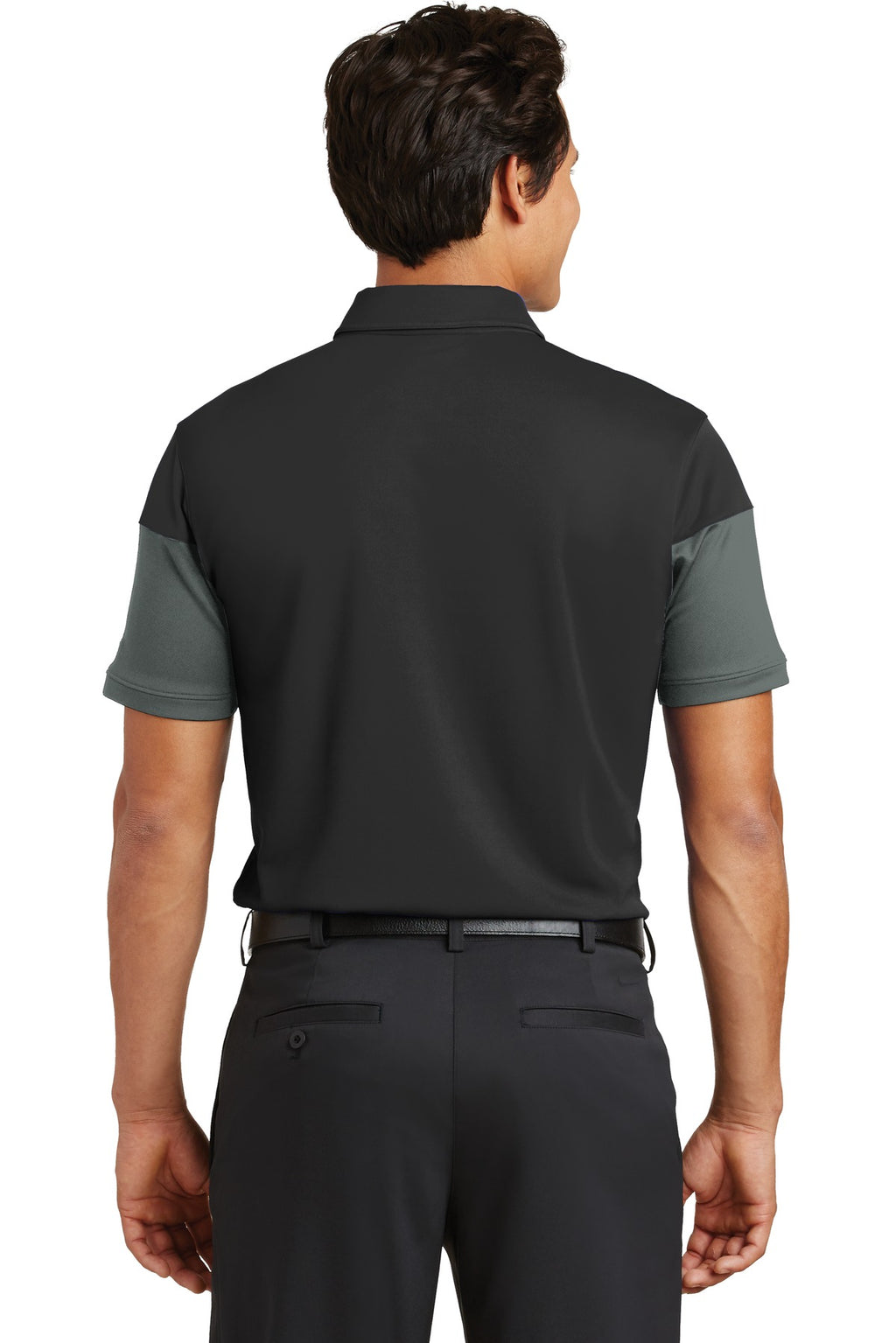 DISCONTINUED Nike Dri-FIT Sleeve Colorblock Modern Fit Polo. 779802 - Black/ Anthracite - back