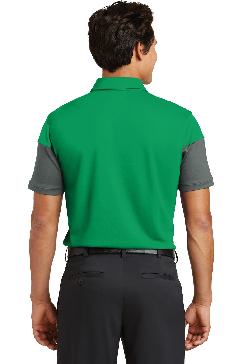DISCONTINUED Nike Dri-FIT Sleeve Colorblock Modern Fit Polo. 779802 - Pine Green/ Anthracite - back