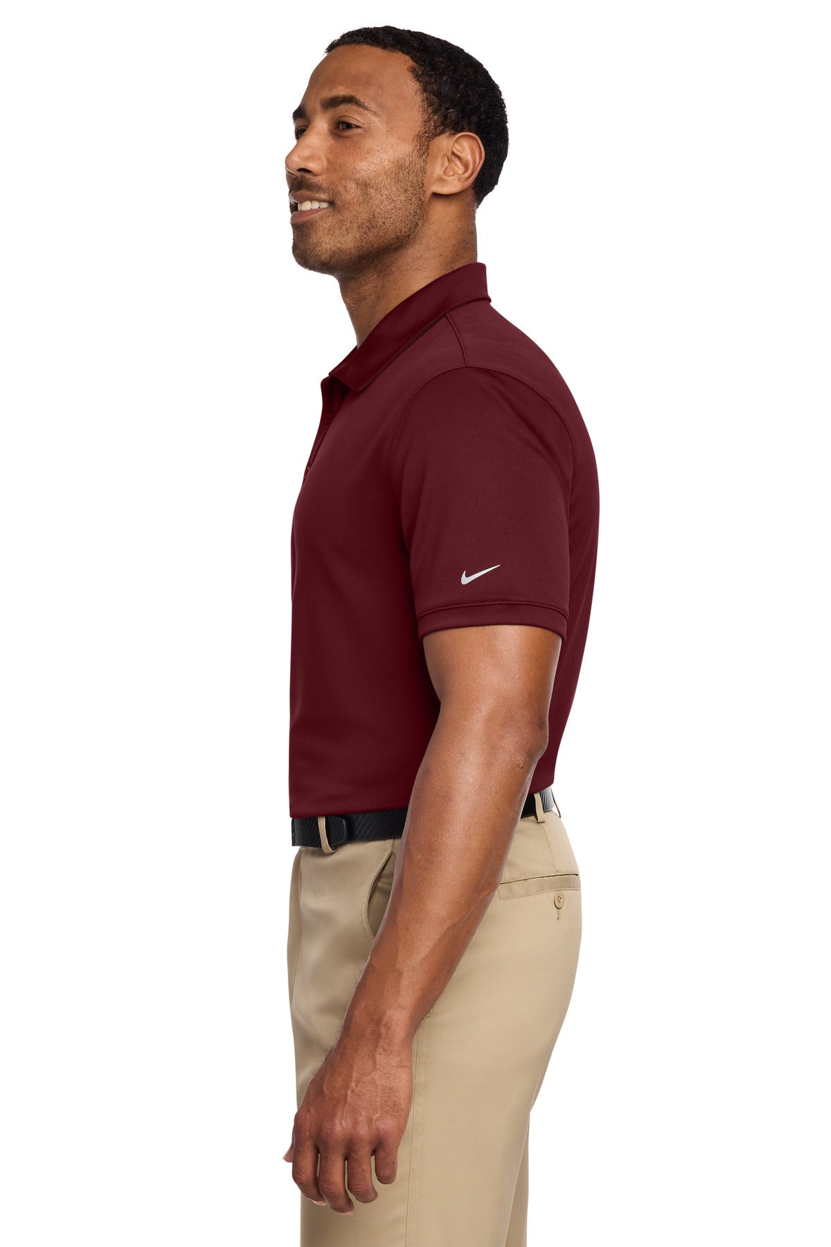Nike Dri-FIT Players Modern Fit Polo. 799802 - Team Red - side
