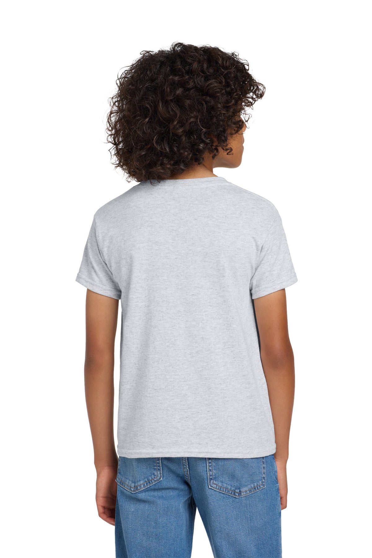 Gildan Youth DryBlend 50 Cotton/50 Poly T-Shirt. 8000B - Ash - back