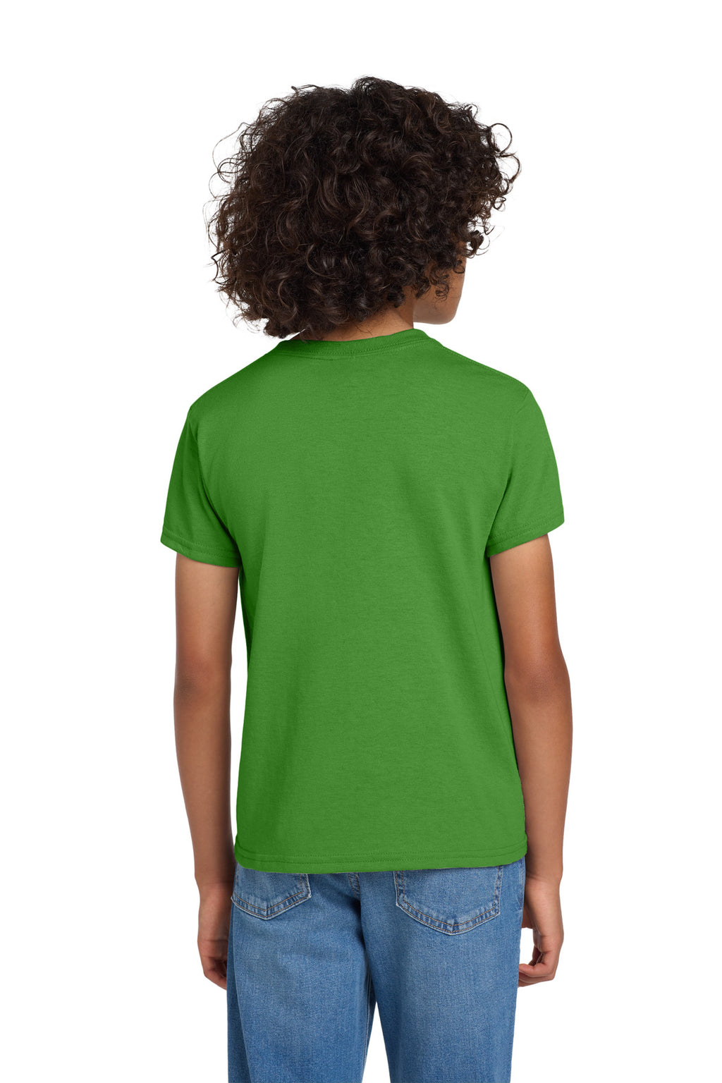 Gildan Youth DryBlend 50 Cotton/50 Poly T-Shirt. 8000B - Electric Green - back