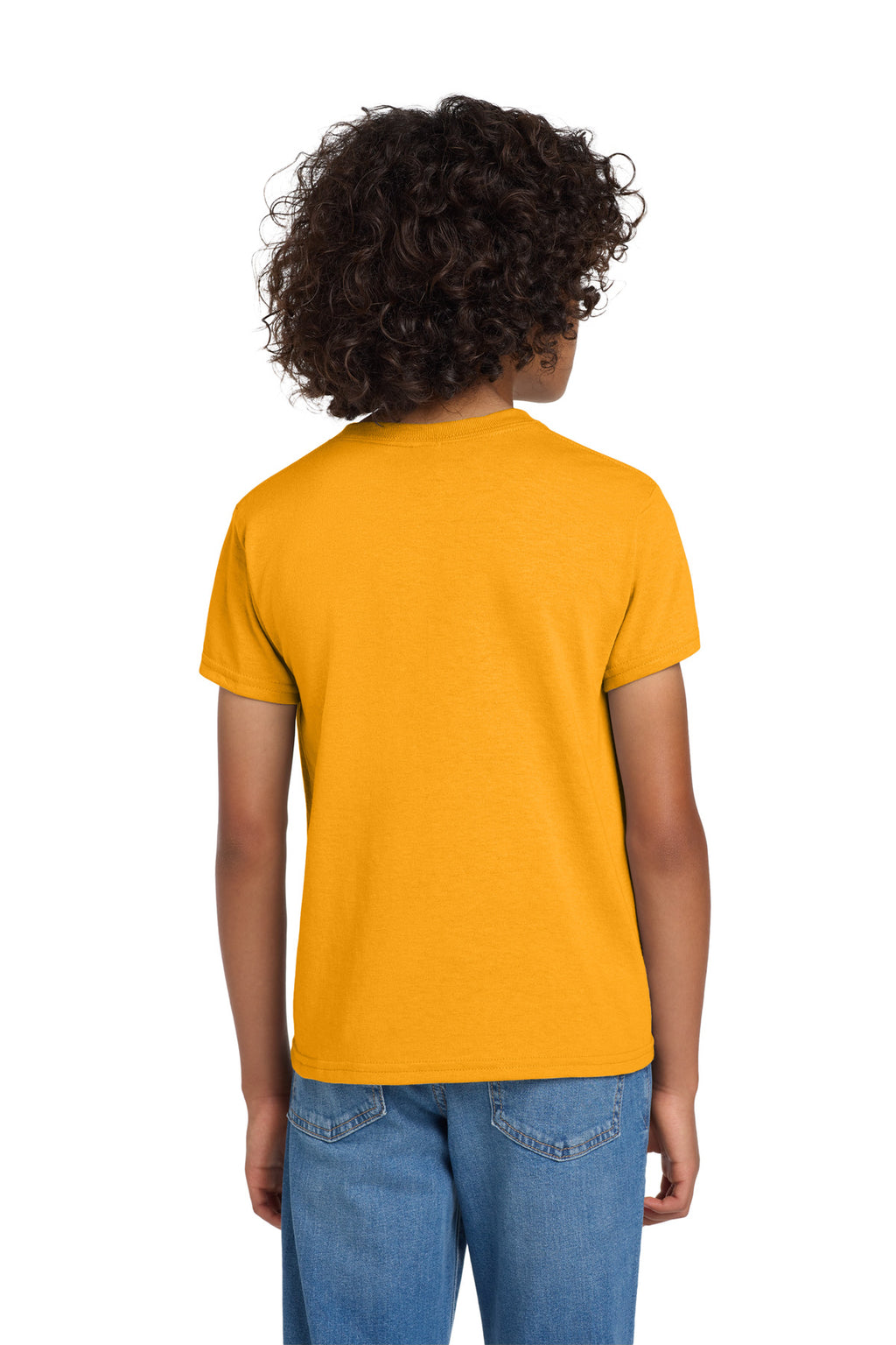 Gildan Youth DryBlend 50 Cotton/50 Poly T-Shirt. 8000B - Gold - back