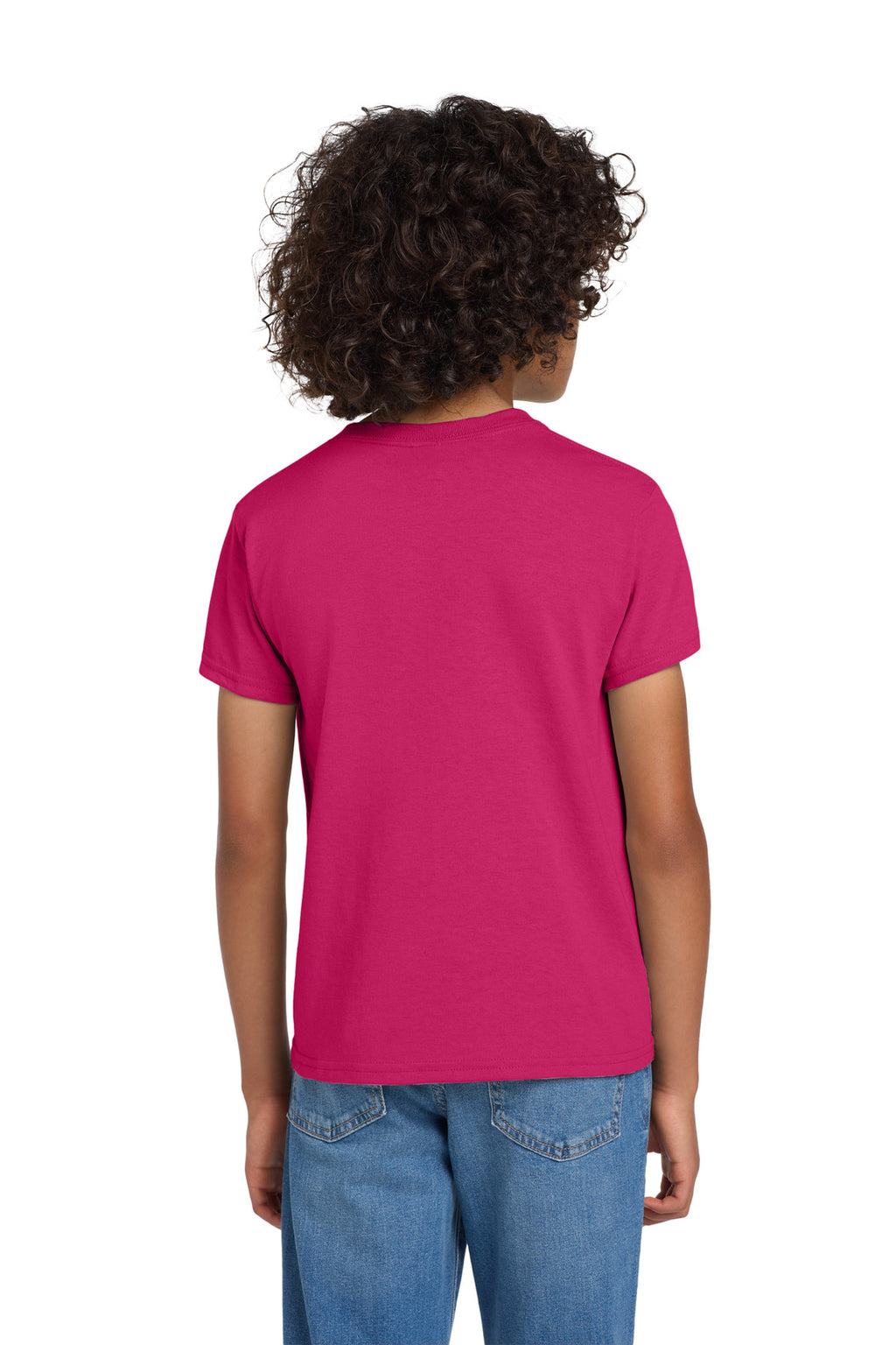 Gildan Youth DryBlend 50 Cotton/50 Poly T-Shirt. 8000B - Heliconia - back