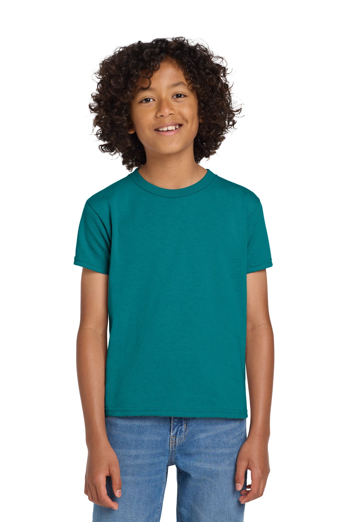 Gildan Youth DryBlend 50 Cotton/50 Poly T-Shirt. 8000B - Jade Dome - front