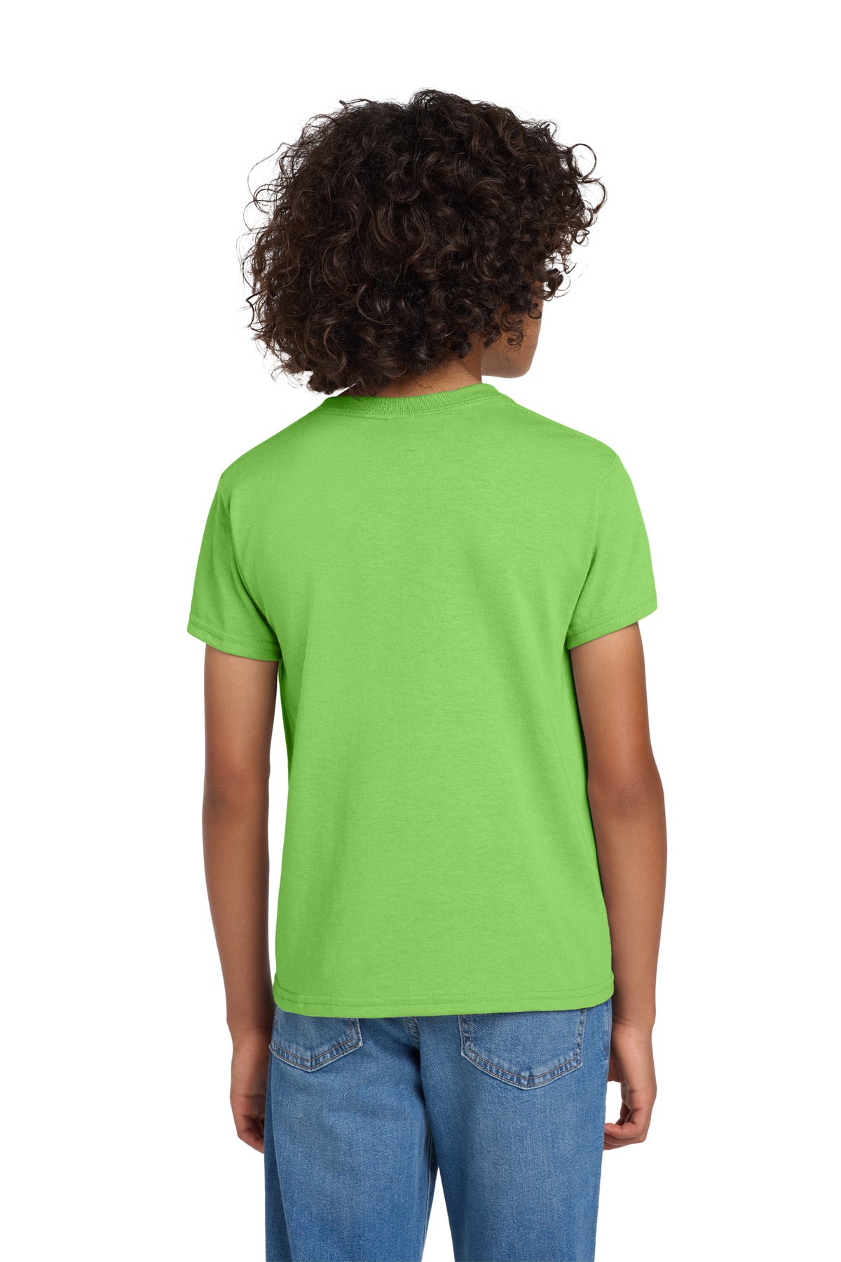 Gildan Youth DryBlend 50 Cotton/50 Poly T-Shirt. 8000B - Lime - back