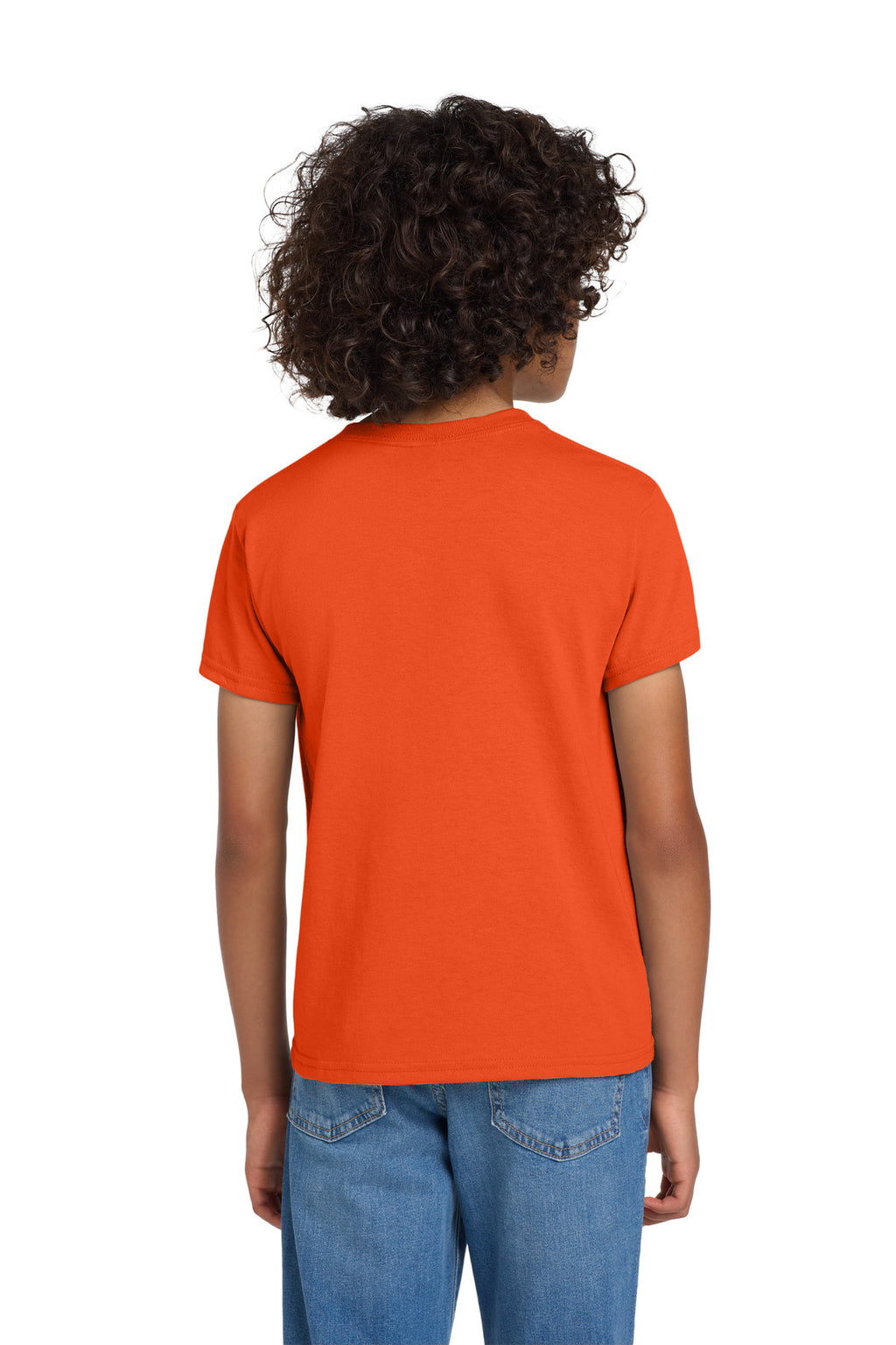 Gildan Youth DryBlend 50 Cotton/50 Poly T-Shirt. 8000B - Orange - back