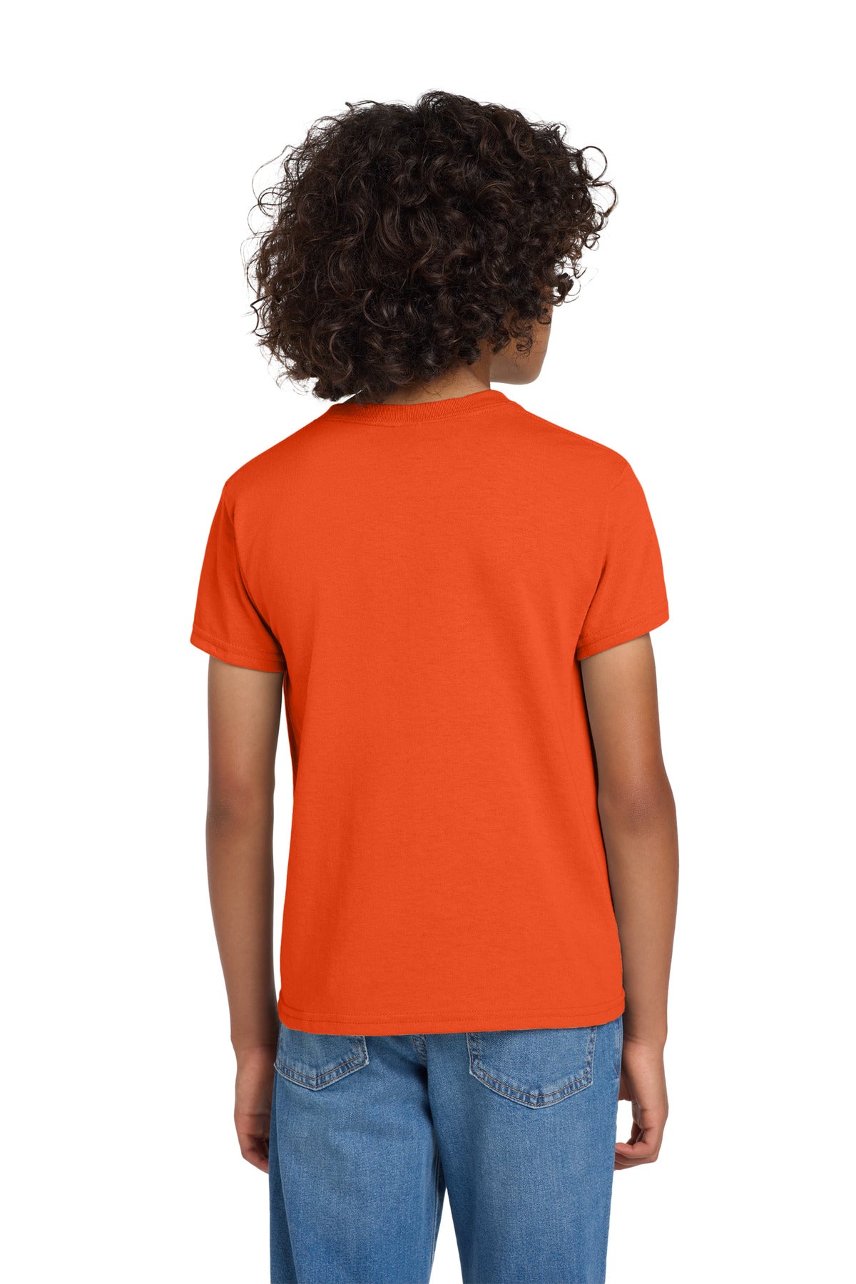 Gildan Youth DryBlend 50 Cotton/50 Poly T-Shirt. 8000B - Orange - back