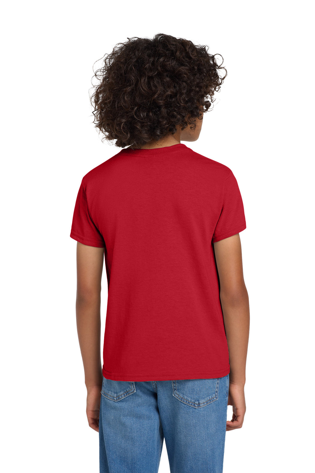 Gildan Youth DryBlend 50 Cotton/50 Poly T-Shirt. 8000B - Red - back