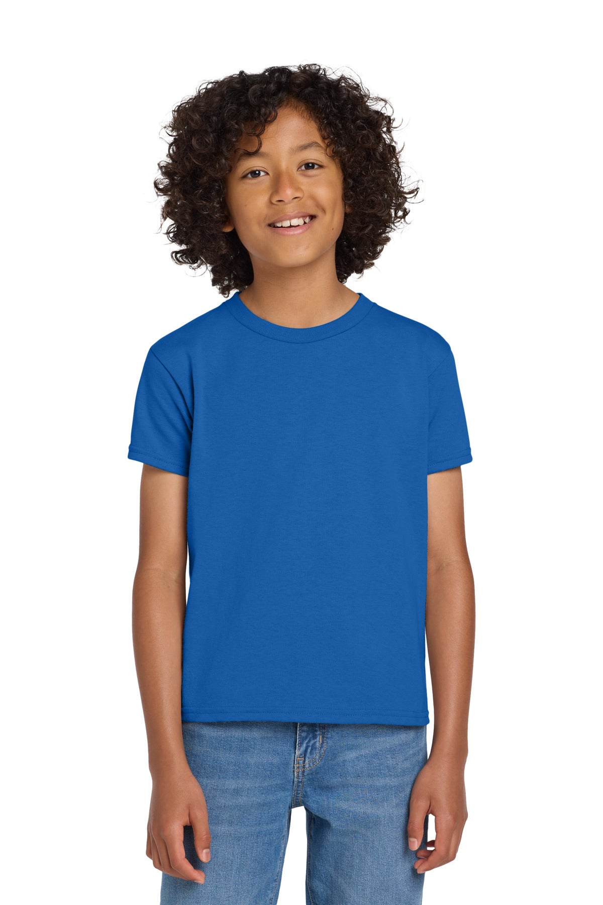 Gildan Youth DryBlend 50 Cotton/50 Poly T-Shirt. 8000B - Royal - front