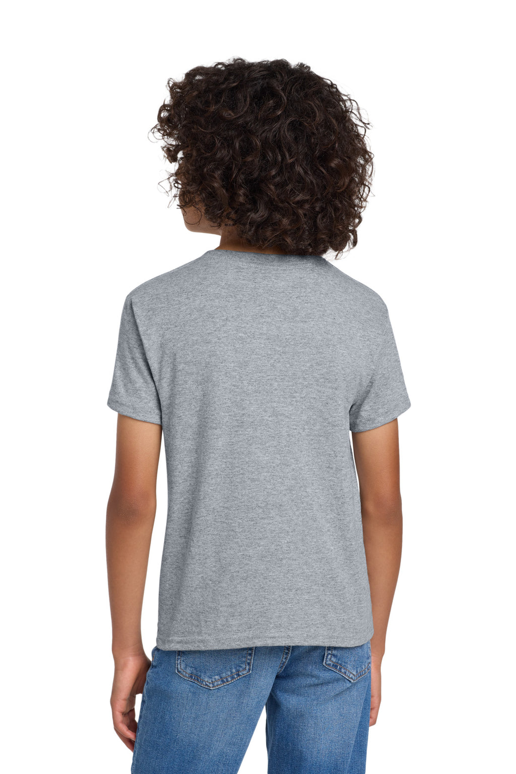 Gildan Youth DryBlend 50 Cotton/50 Poly T-Shirt. 8000B - Sport Grey - back