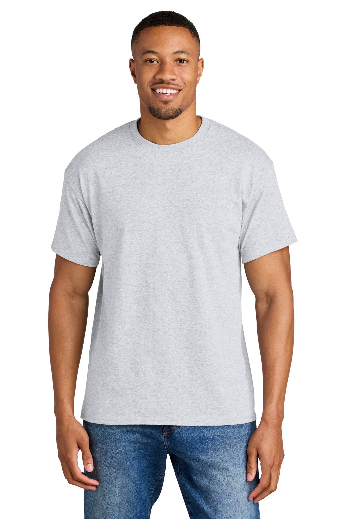 Gildan DryBlend 50 Cotton/50 Poly T-Shirt. 8000 - Ash - front