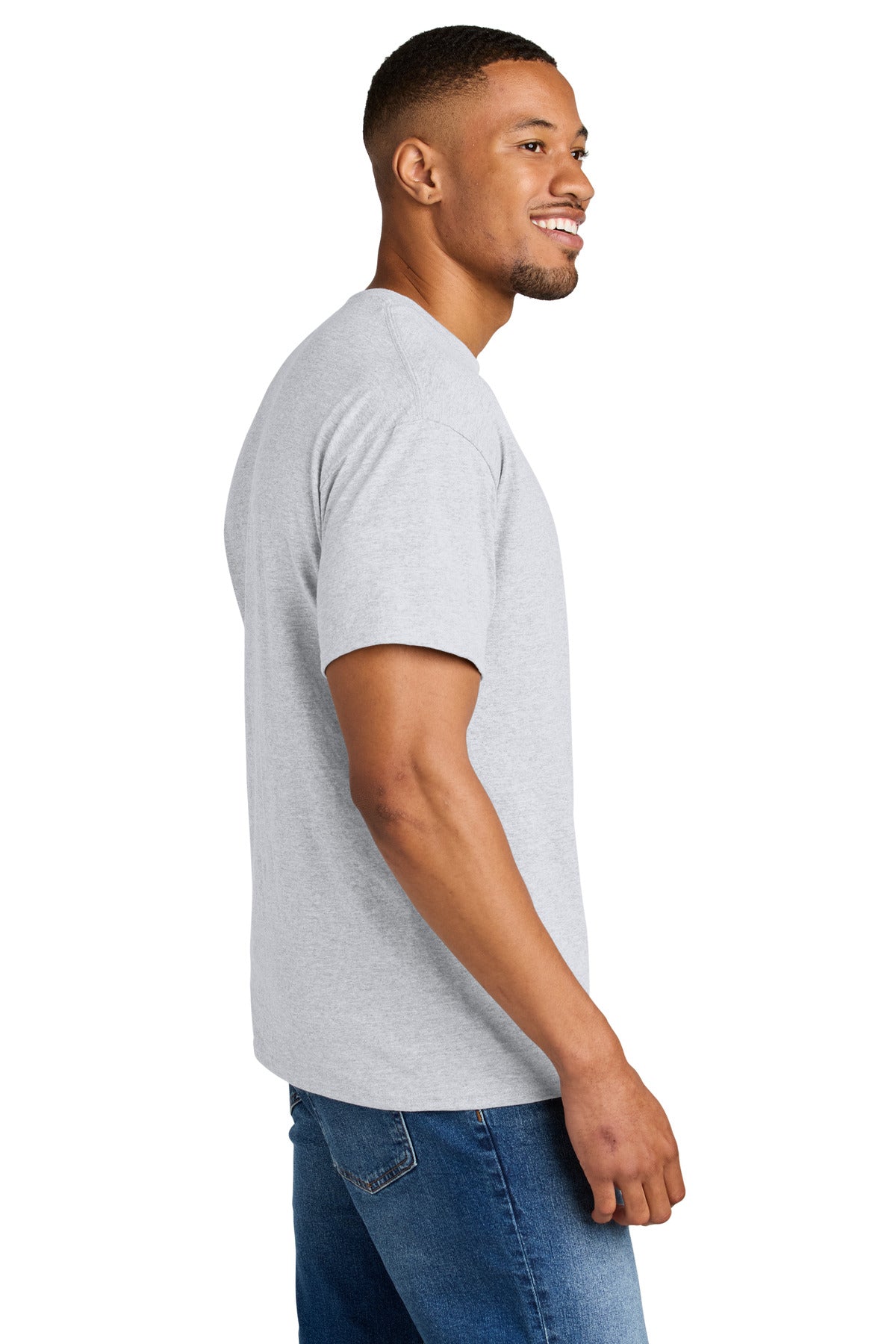 Gildan DryBlend 50 Cotton/50 Poly T-Shirt. 8000 - Ash - side