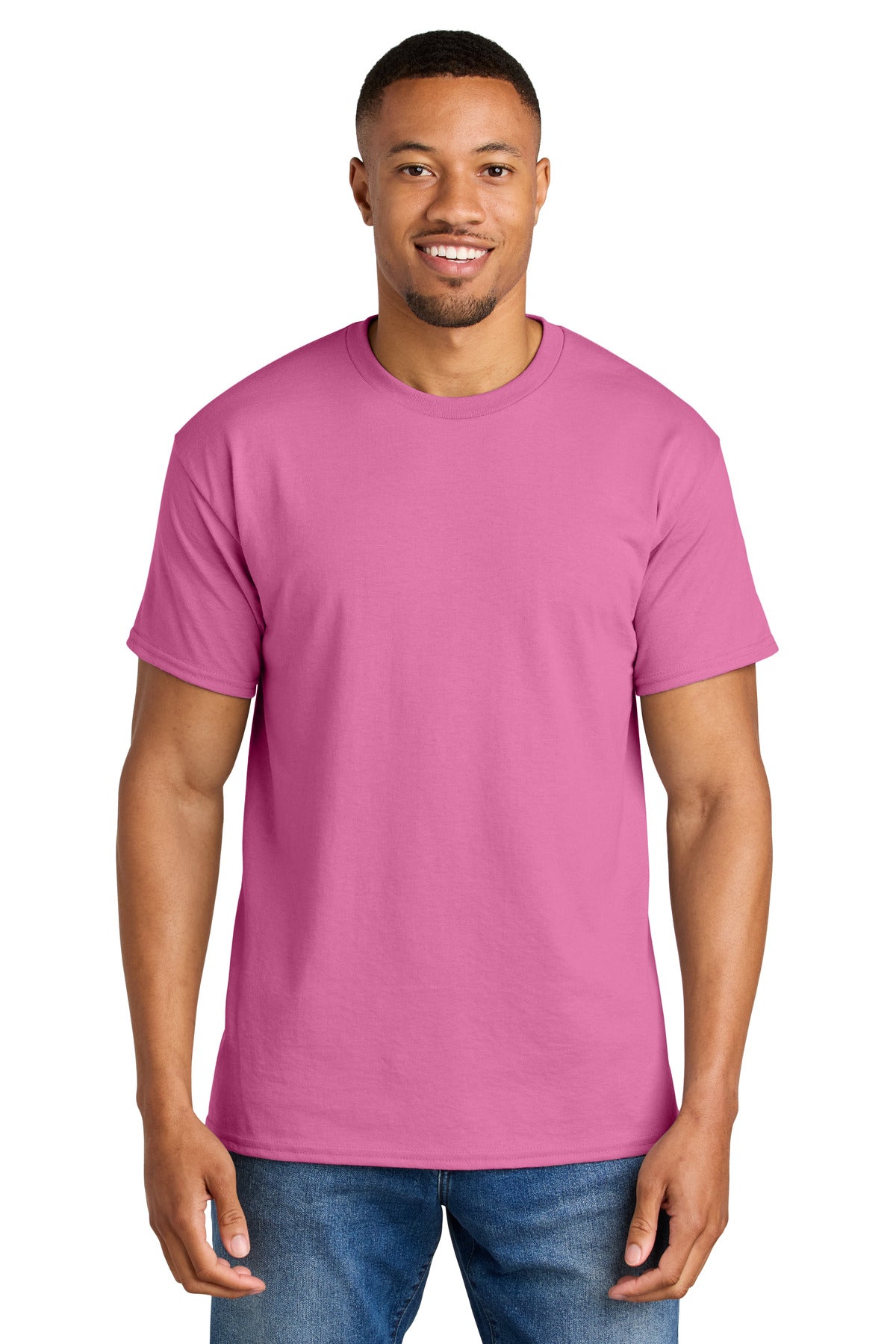 Gildan DryBlend 50 Cotton/50 Poly T-Shirt. 8000 - Azalea - front
