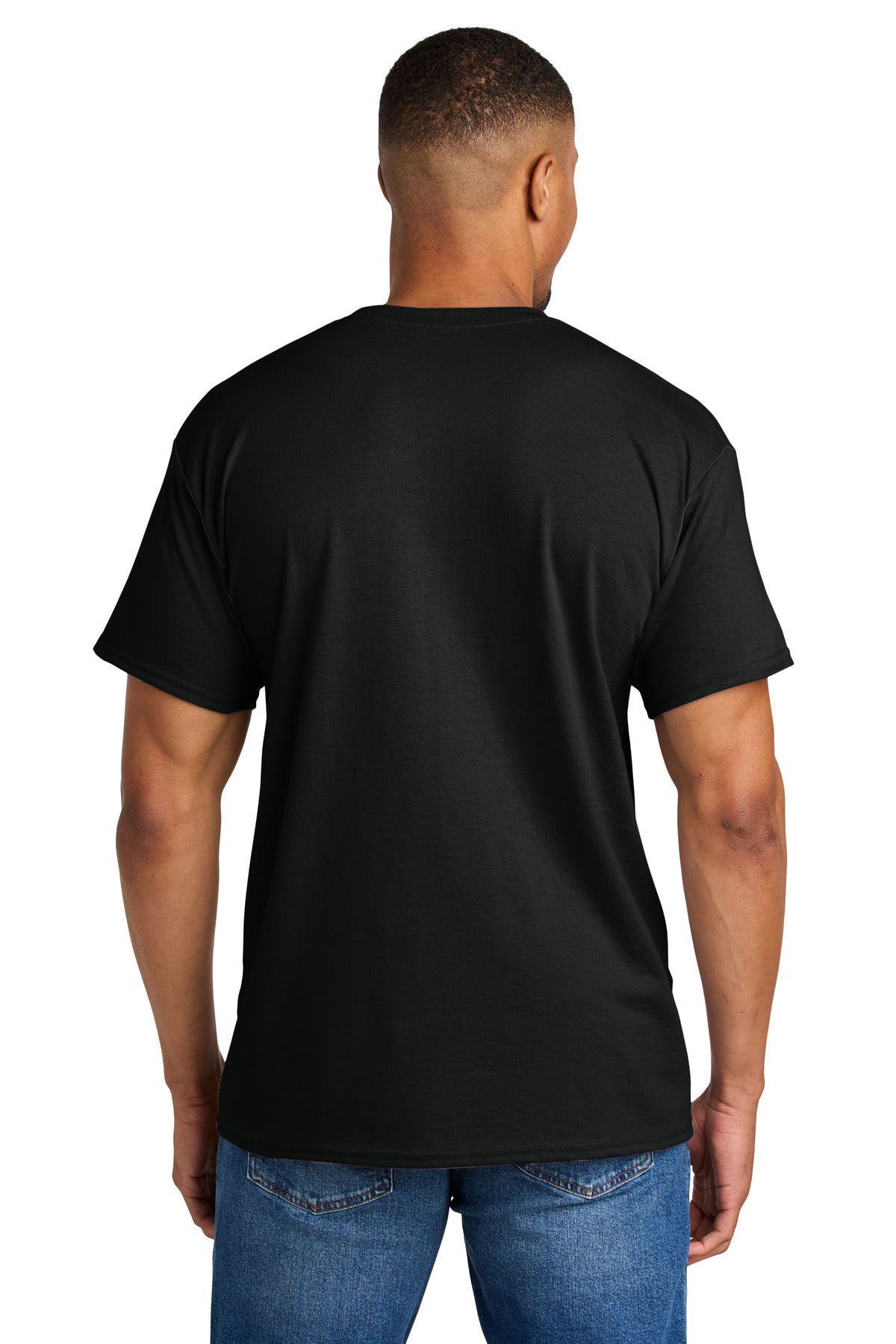 Gildan DryBlend 50 Cotton/50 Poly T-Shirt. 8000 - Black - back