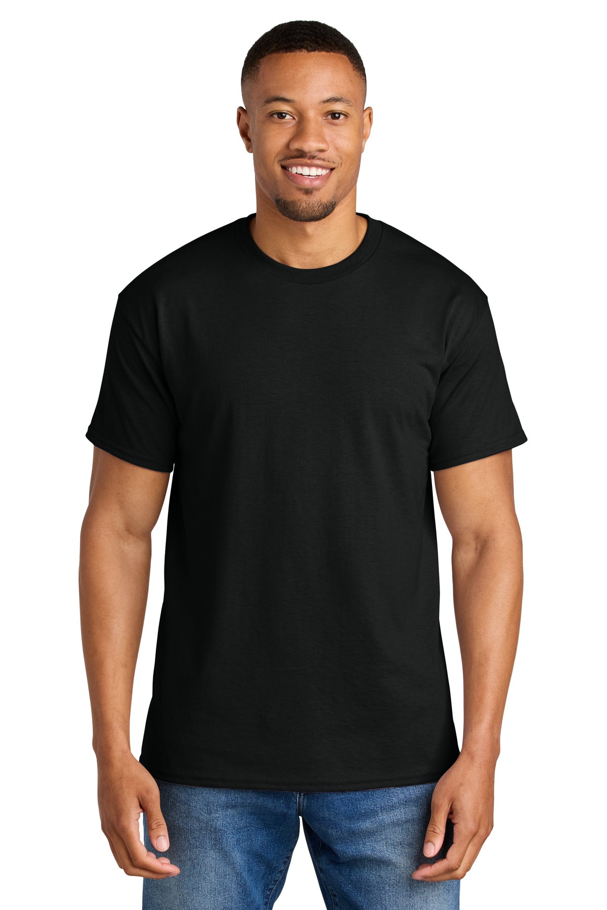 Gildan DryBlend 50 Cotton/50 Poly T-Shirt. 8000 - Black - front