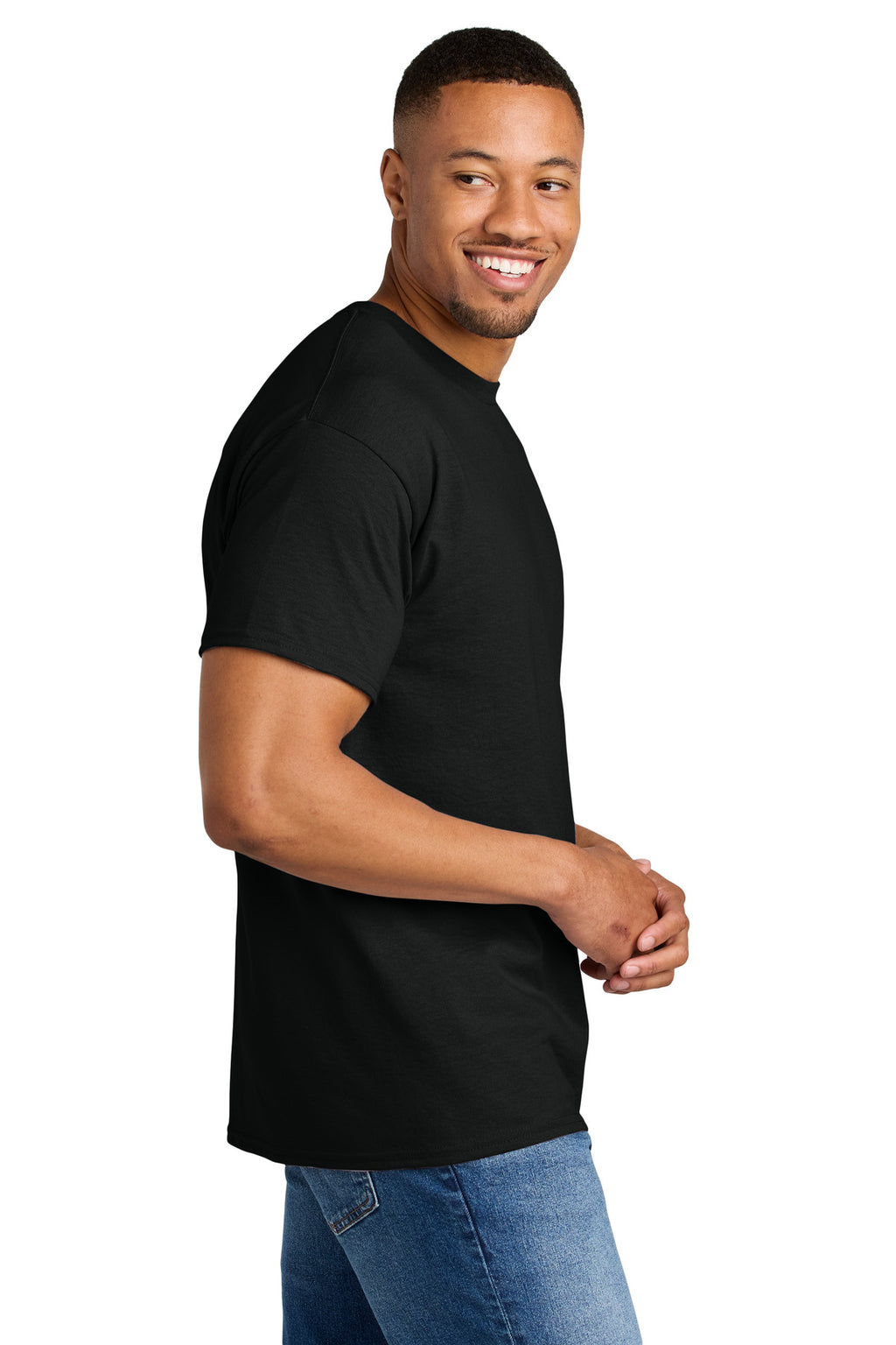 Gildan DryBlend 50 Cotton/50 Poly T-Shirt. 8000 - Black - side