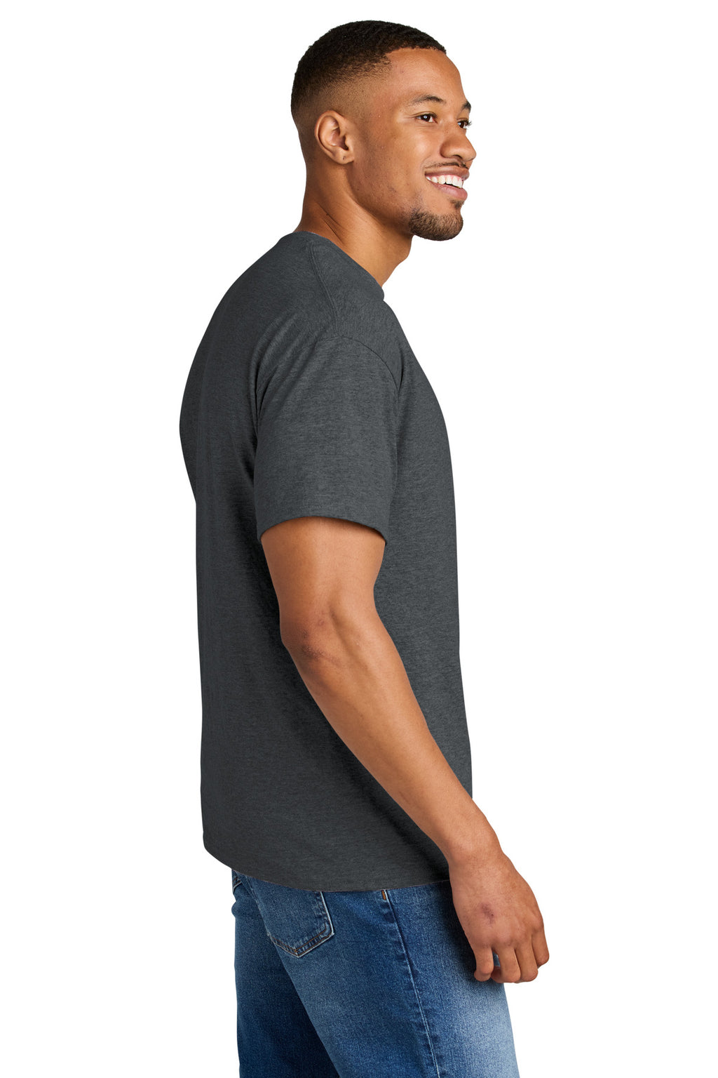 Gildan DryBlend 50 Cotton/50 Poly T-Shirt. 8000 - Dark Heather - side