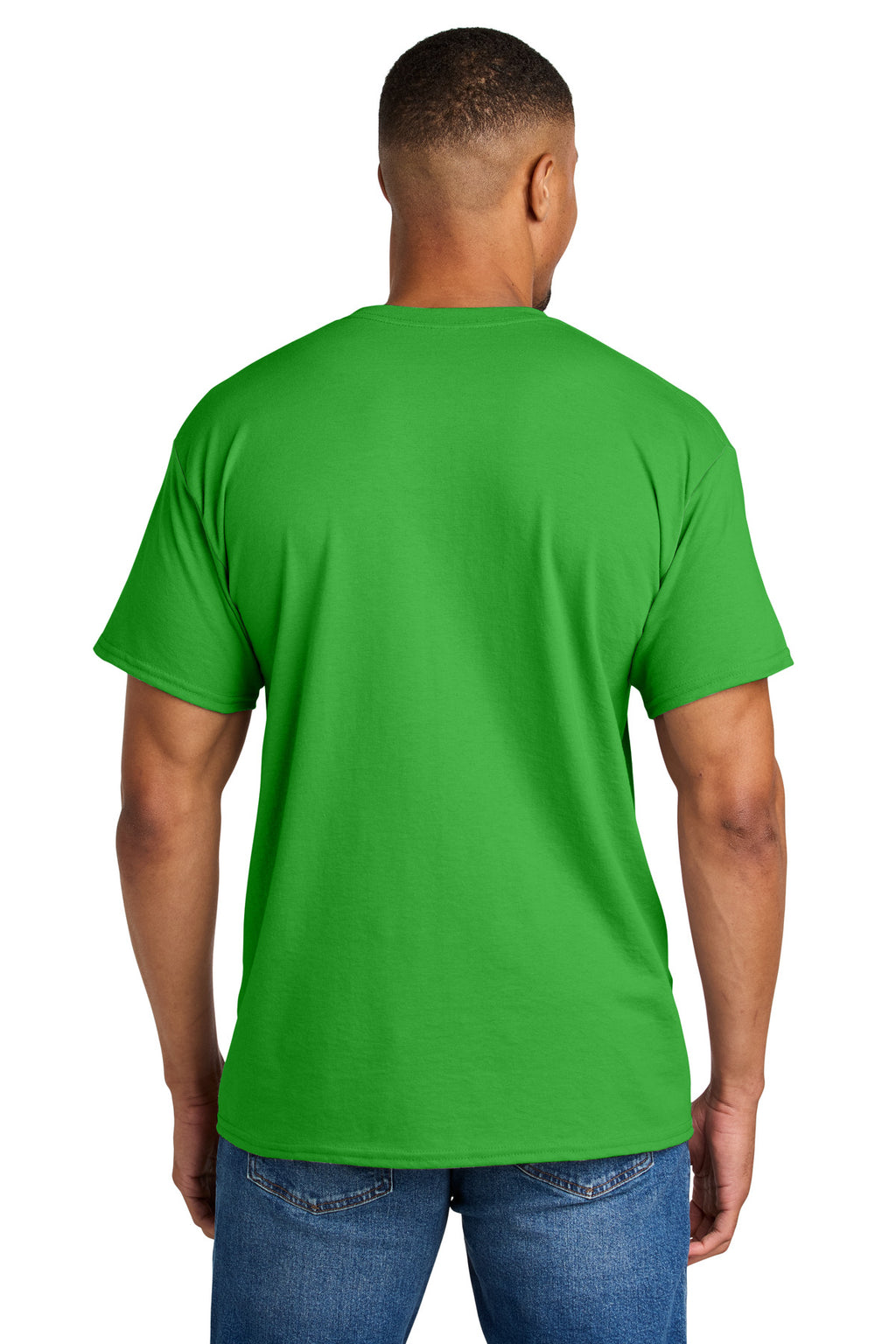 Gildan DryBlend 50 Cotton/50 Poly T-Shirt. 8000 - Electric Green - back