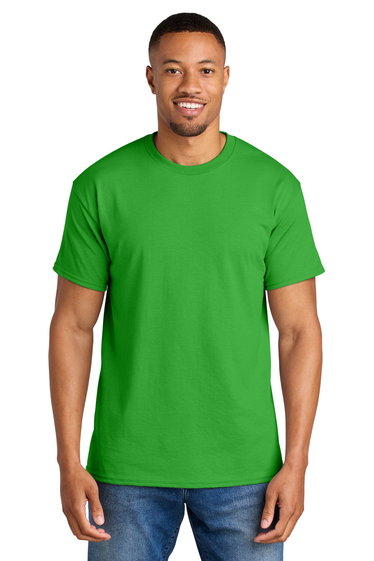 Gildan DryBlend 50 Cotton/50 Poly T-Shirt. 8000 - Electric Green - front