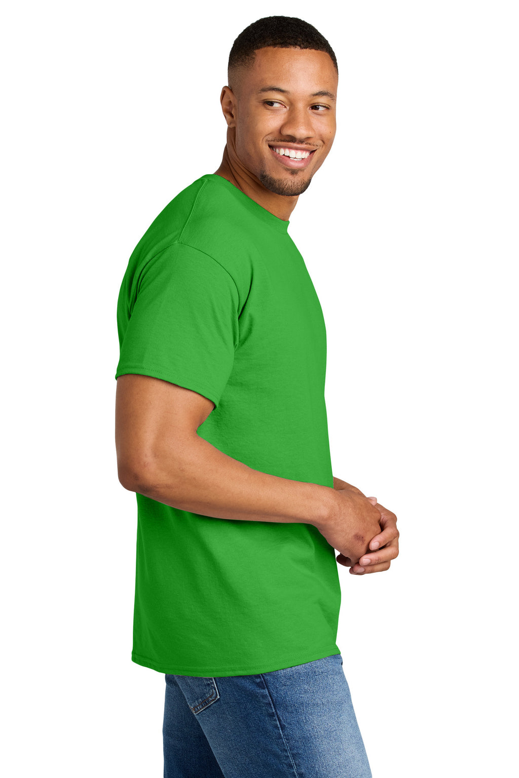 Gildan DryBlend 50 Cotton/50 Poly T-Shirt. 8000 - Electric Green - side