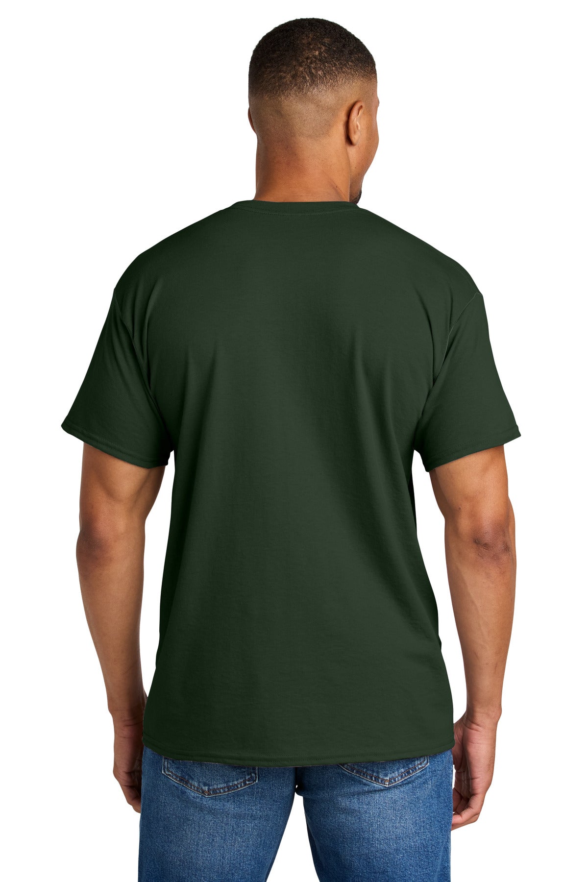 Gildan DryBlend 50 Cotton/50 Poly T-Shirt. 8000 - Forest Green - back
