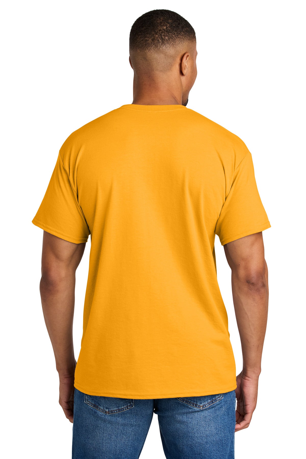 Gildan DryBlend 50 Cotton/50 Poly T-Shirt. 8000 - Gold - back