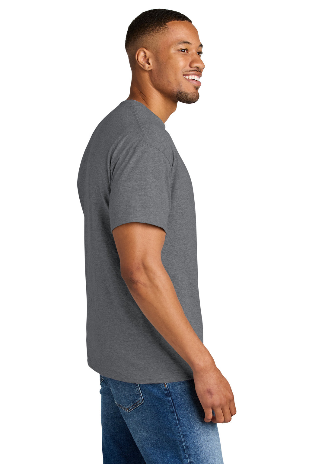 Gildan DryBlend 50 Cotton/50 Poly T-Shirt. 8000 - Graphite Heather - side