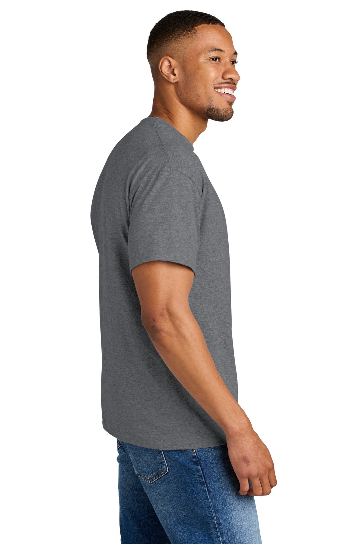Gildan DryBlend 50 Cotton/50 Poly T-Shirt. 8000 - Graphite Heather - side