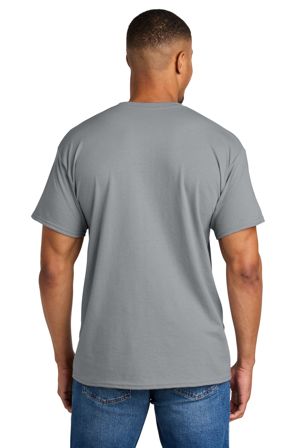 Gildan DryBlend 50 Cotton/50 Poly T-Shirt. 8000 - Gravel - back