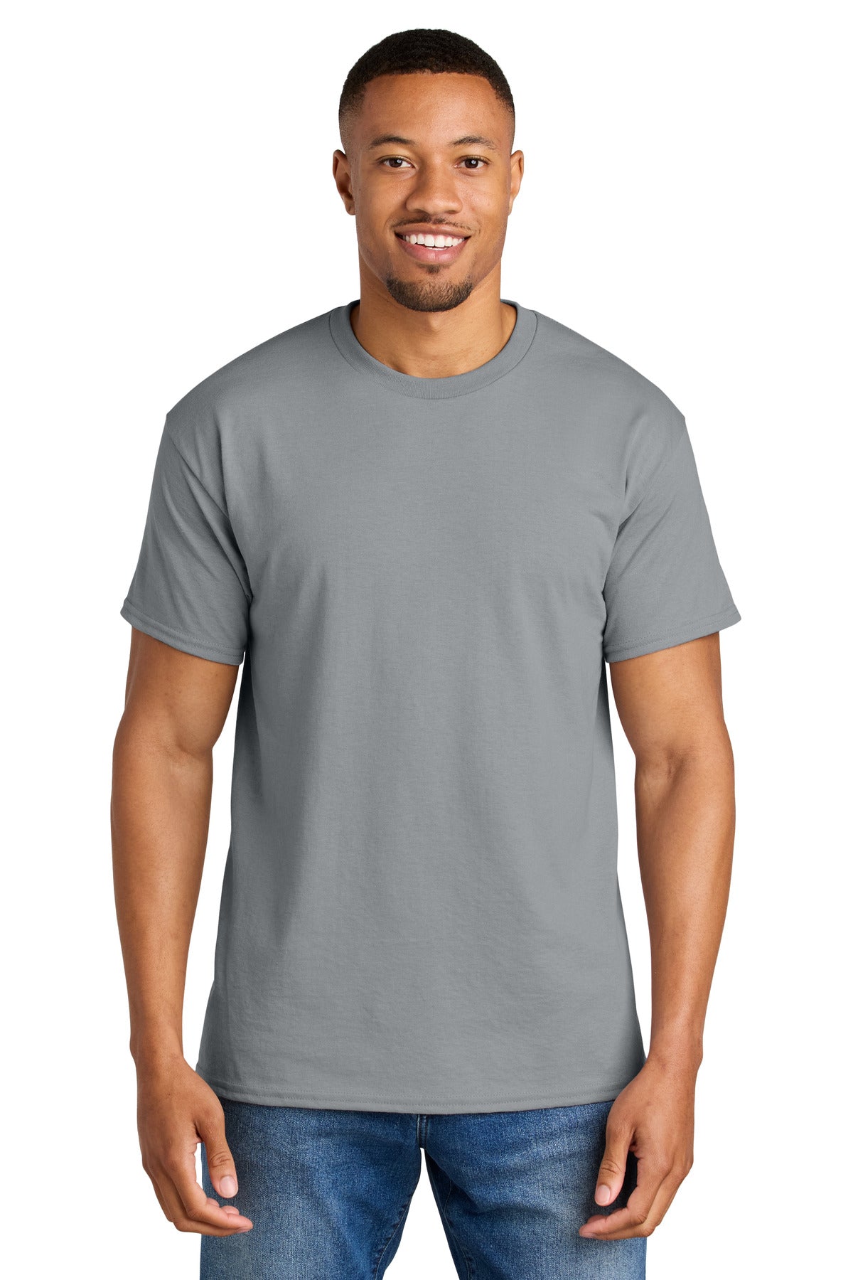 Gildan DryBlend 50 Cotton/50 Poly T-Shirt. 8000 - Gravel - front