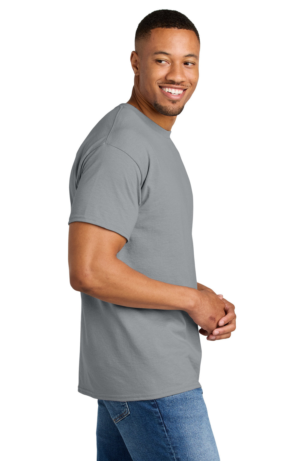 Gildan DryBlend 50 Cotton/50 Poly T-Shirt. 8000 - Gravel - side