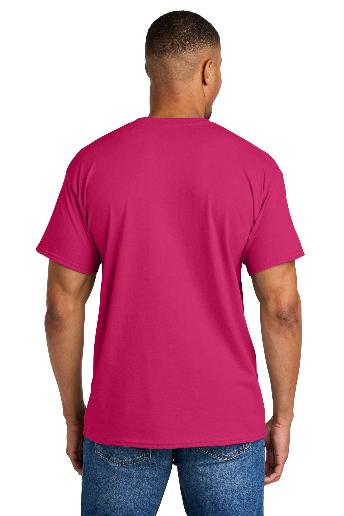 Gildan DryBlend 50 Cotton/50 Poly T-Shirt. 8000 - Heliconia - back