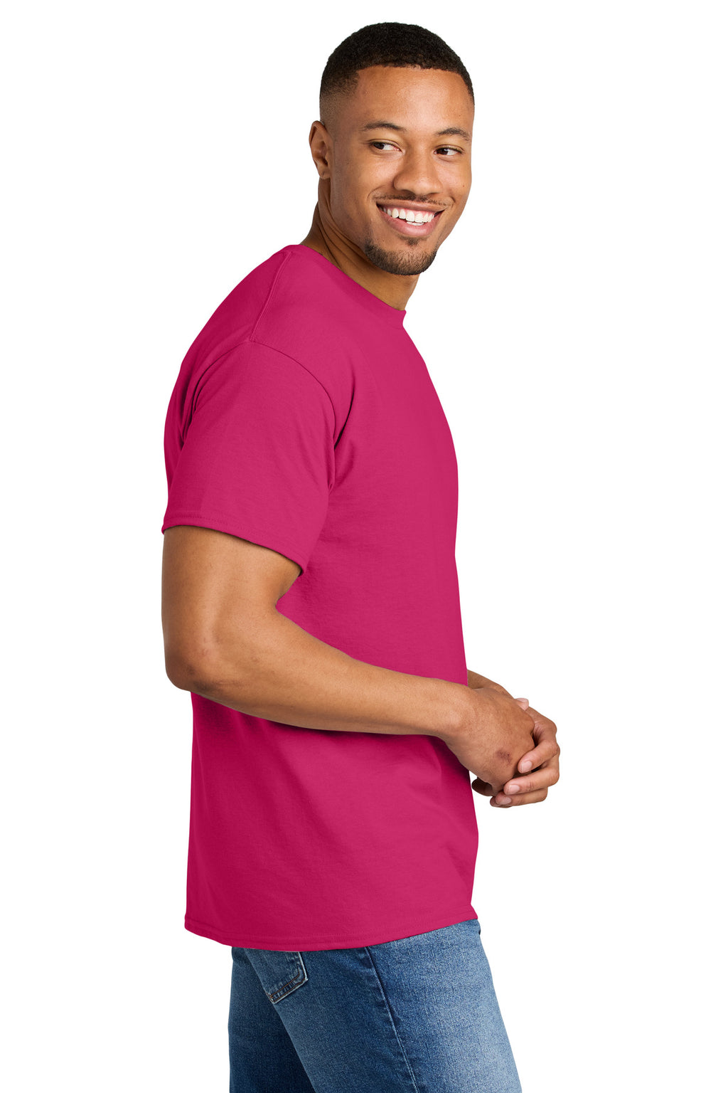 Gildan DryBlend 50 Cotton/50 Poly T-Shirt. 8000 - Heliconia - side