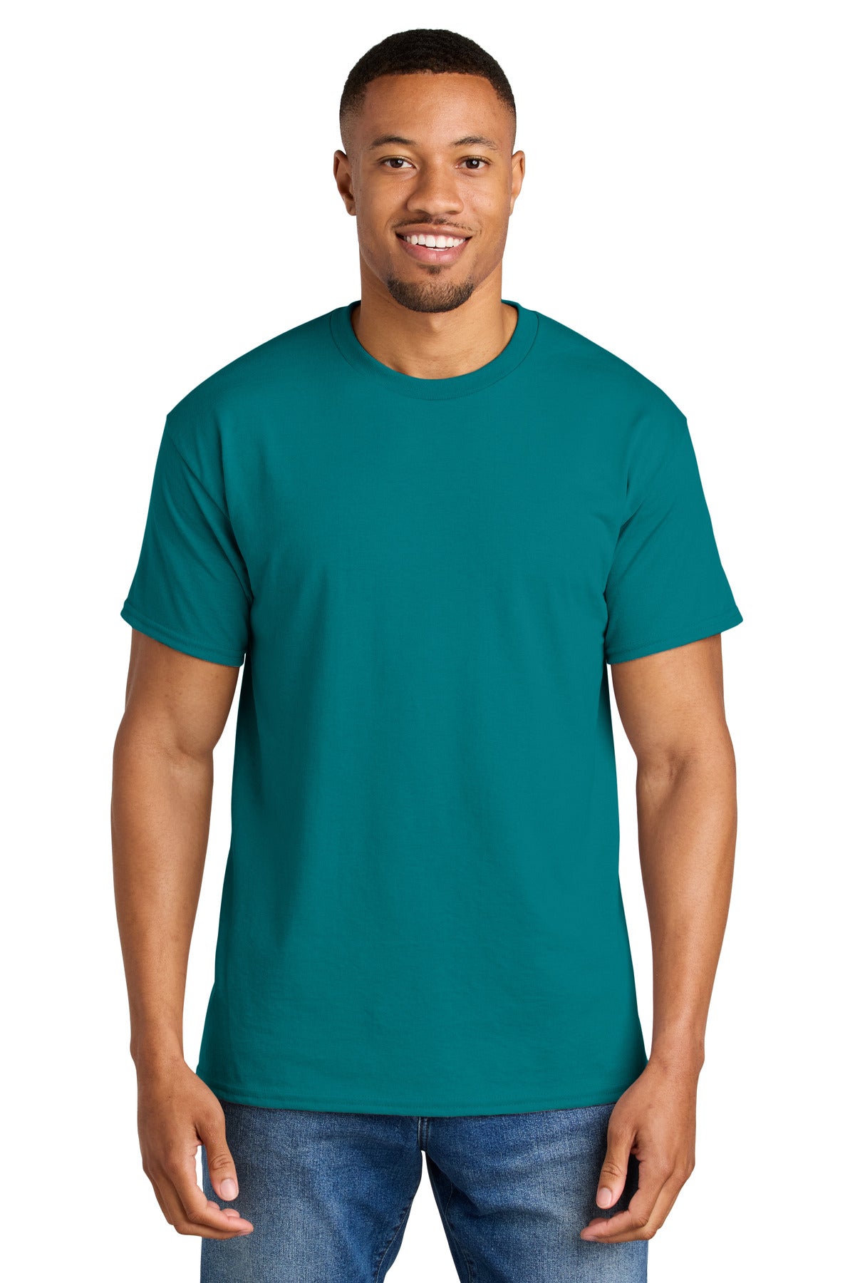 Gildan DryBlend 50 Cotton/50 Poly T-Shirt. 8000 - Jade Dome - front