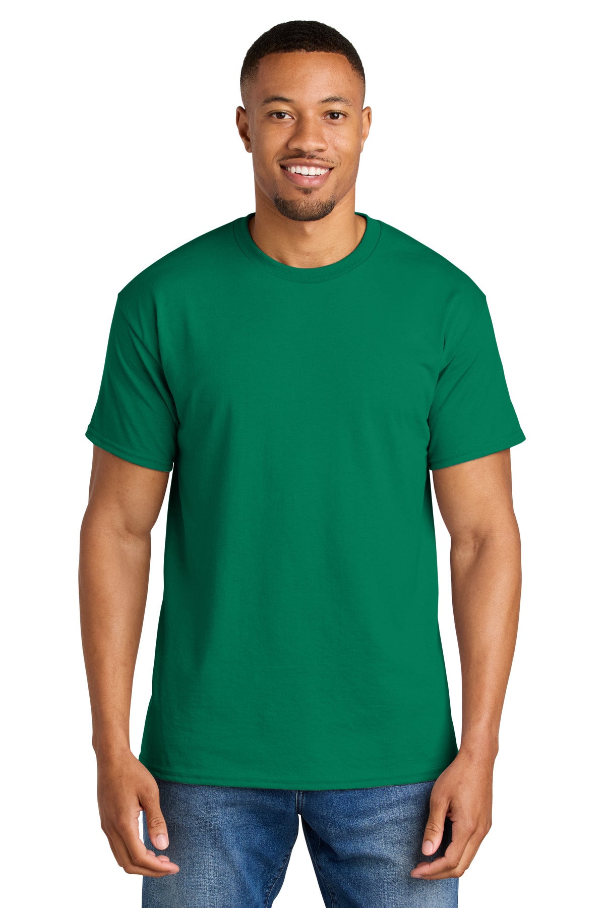 Gildan DryBlend 50 Cotton/50 Poly T-Shirt. 8000 - Kelly Green - front