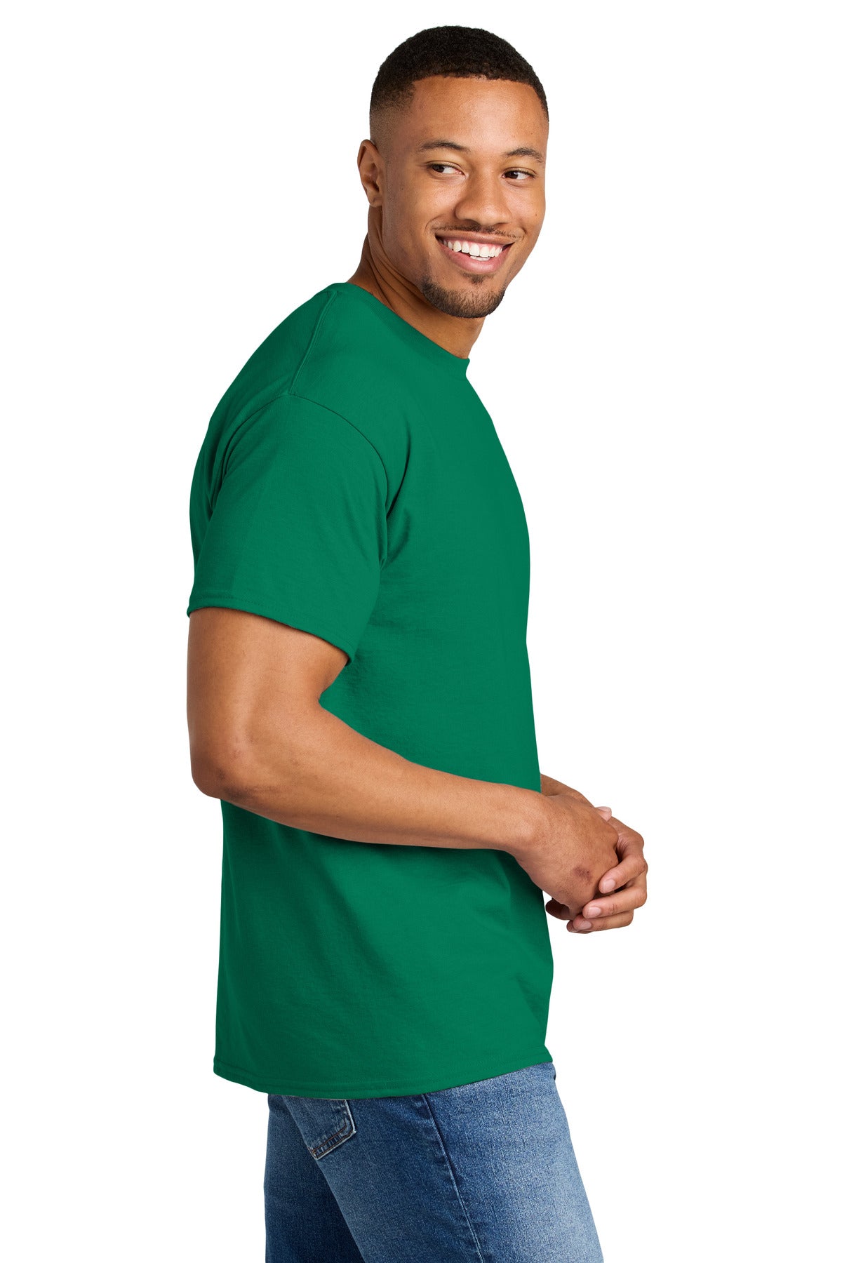Gildan DryBlend 50 Cotton/50 Poly T-Shirt. 8000 - Kelly Green - side