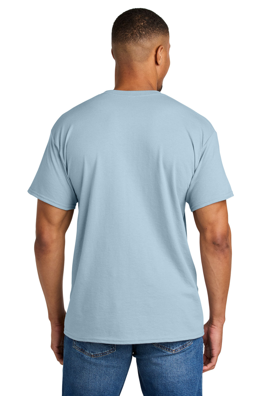 Gildan DryBlend 50 Cotton/50 Poly T-Shirt. 8000 - Light Blue - back