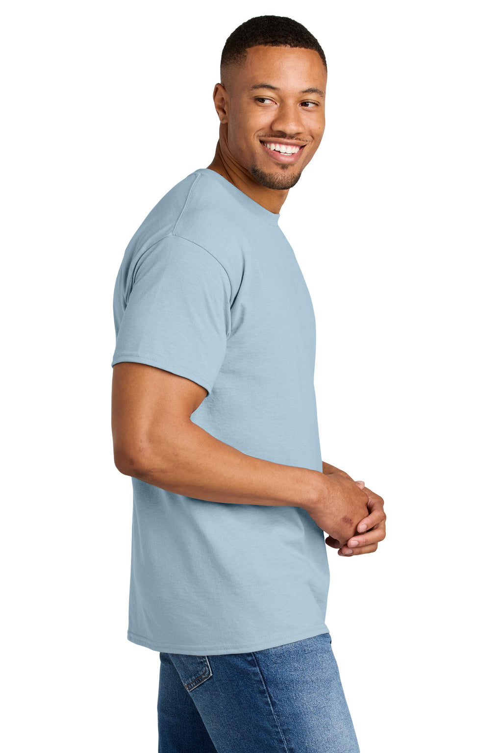Gildan DryBlend 50 Cotton/50 Poly T-Shirt. 8000 - Light Blue - side
